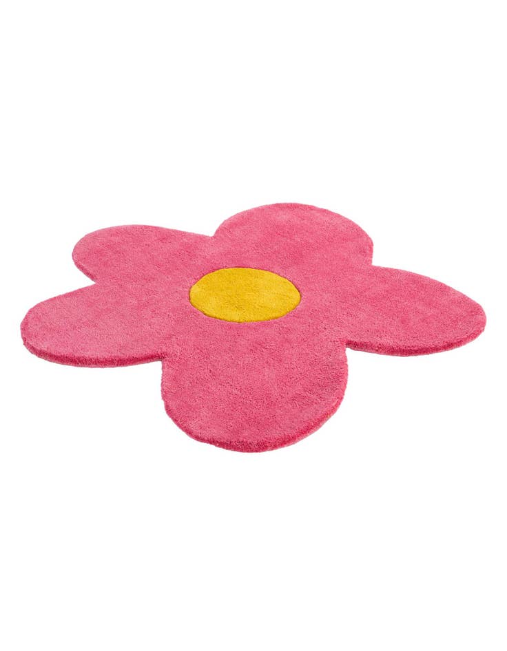 Detail image of  3' 1 x 3' 1 Happy Rugs Funky Flower Wool Round