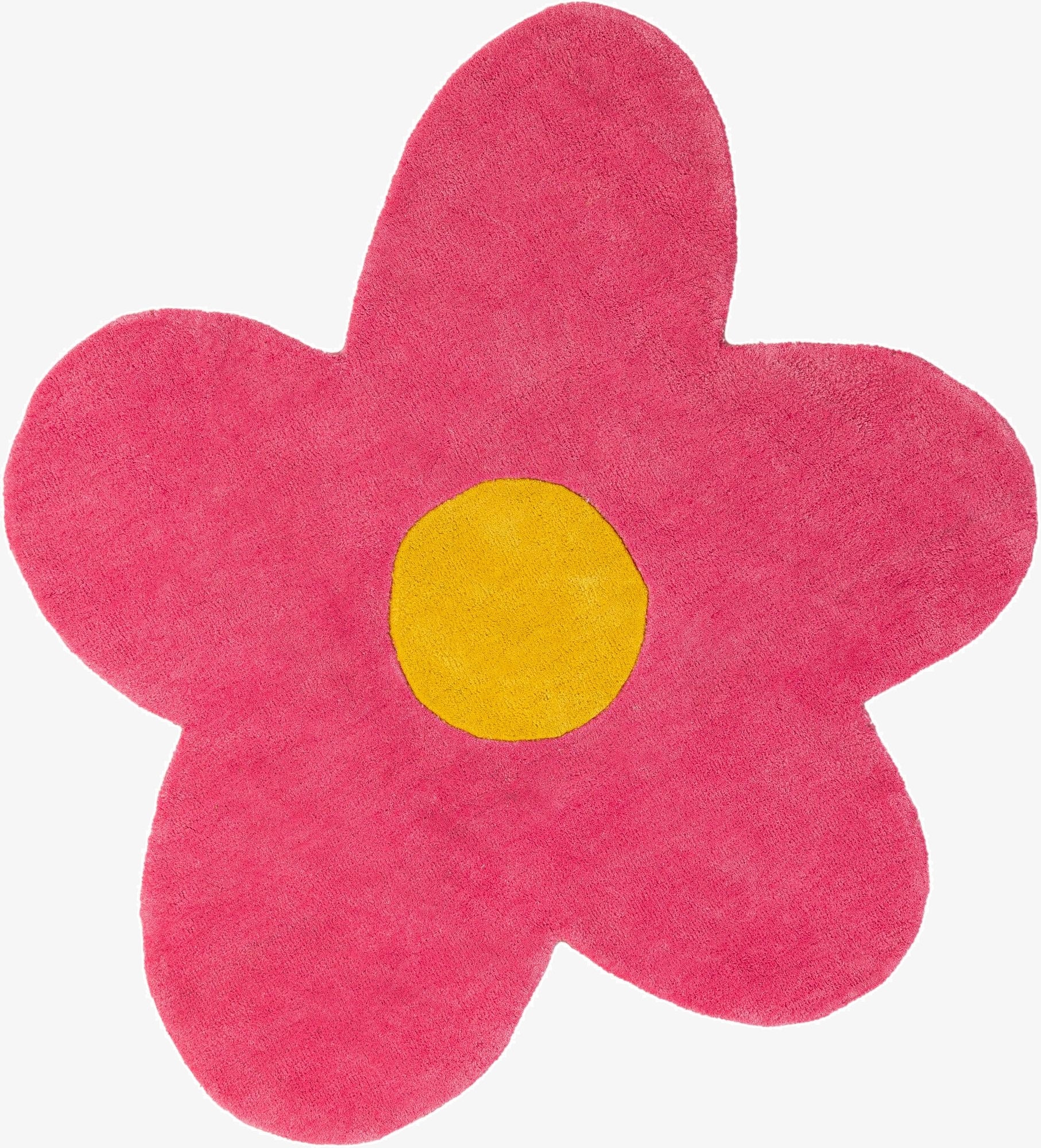  4' 1 x 4' 1 Happy Rugs Funky Flower Wool Round