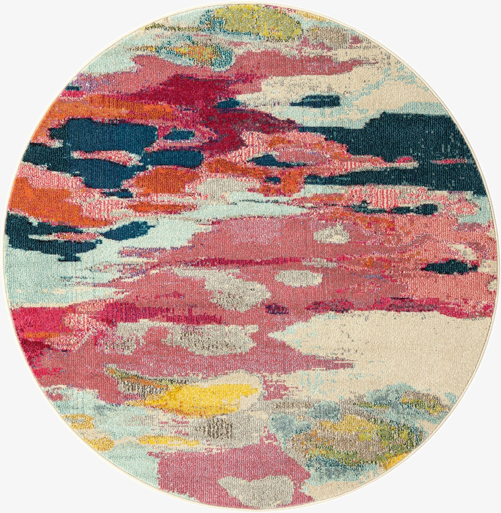  5' 3 x 5' 3  Washable Hyacinth Round Rug