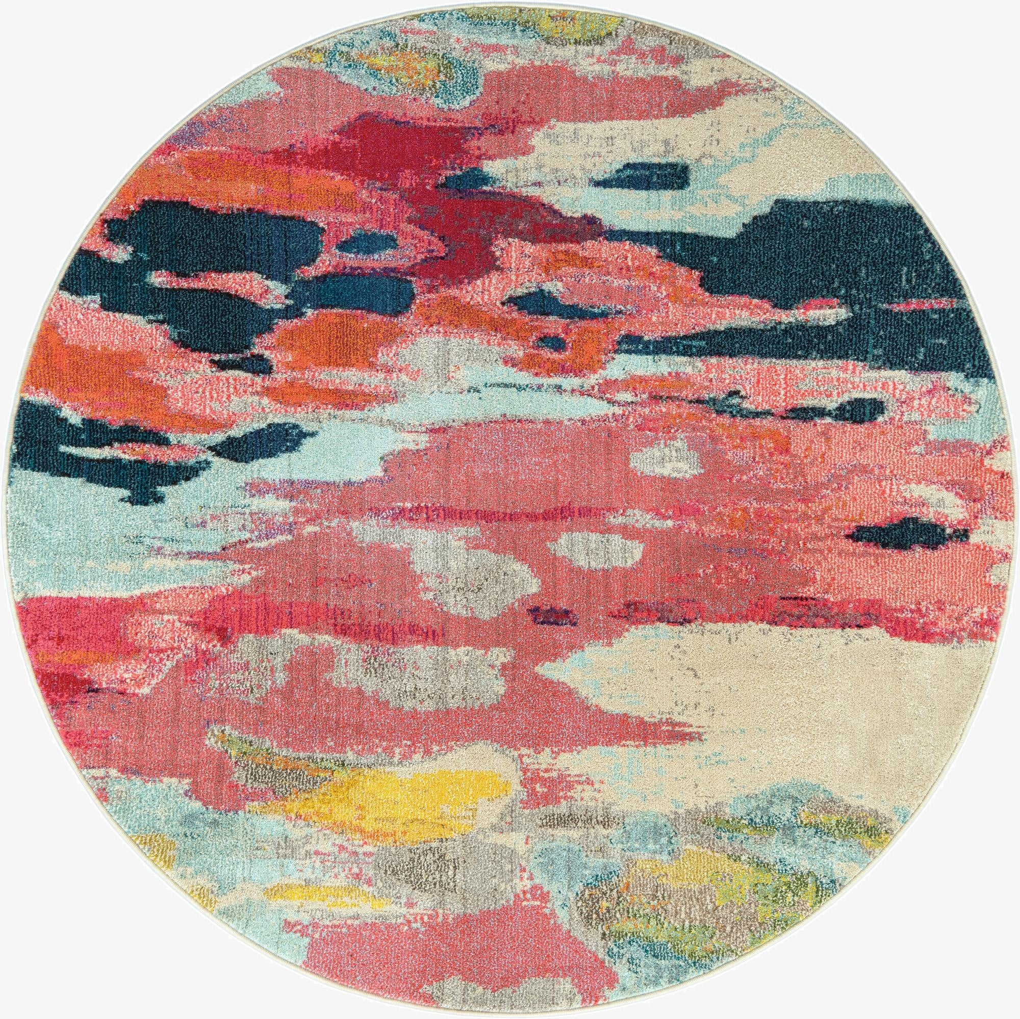  6' x 6'  Washable Hyacinth Round Rug