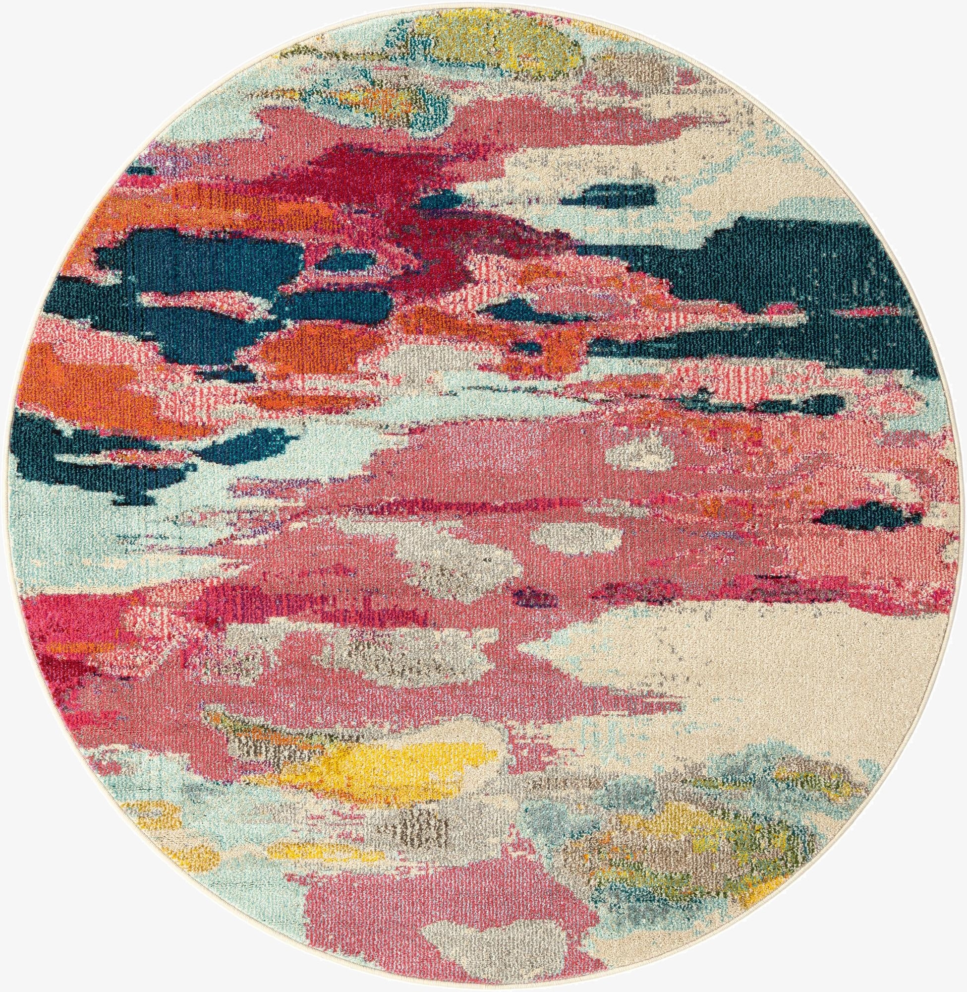  4' x 4'  Washable Hyacinth Round Rug