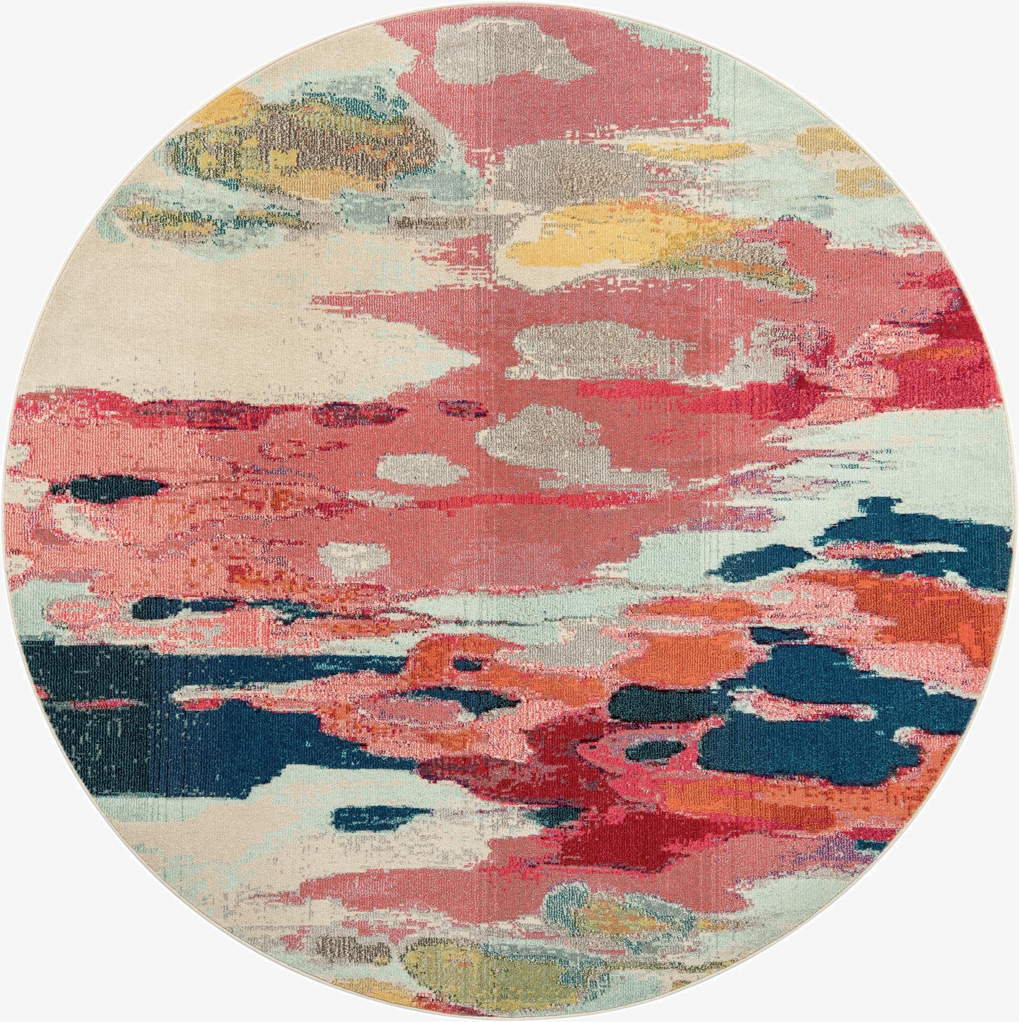  7' 10 x 7' 10  Washable Hyacinth Round Rug