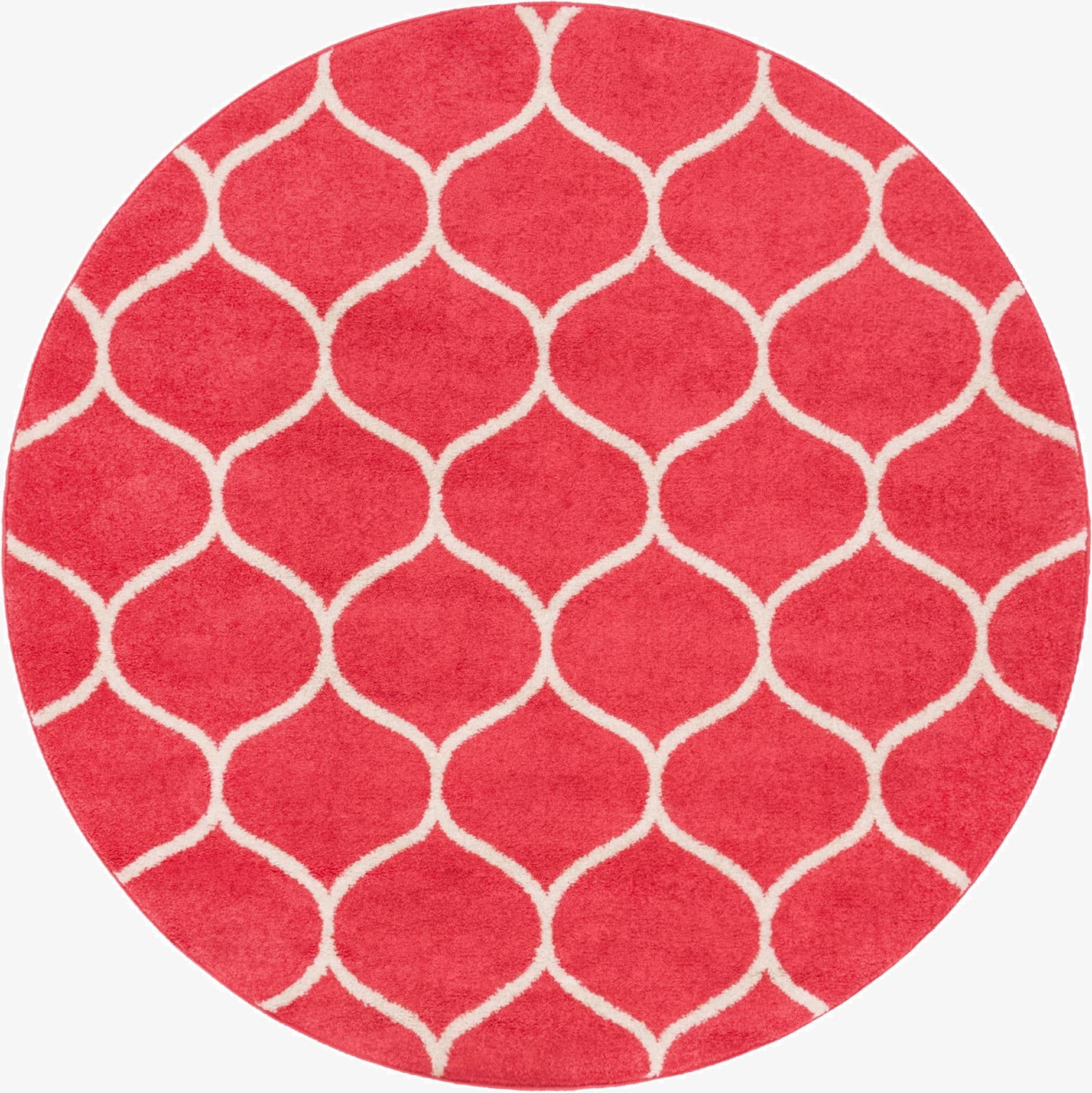  5' x 5' Lattice Frieze Round Rug