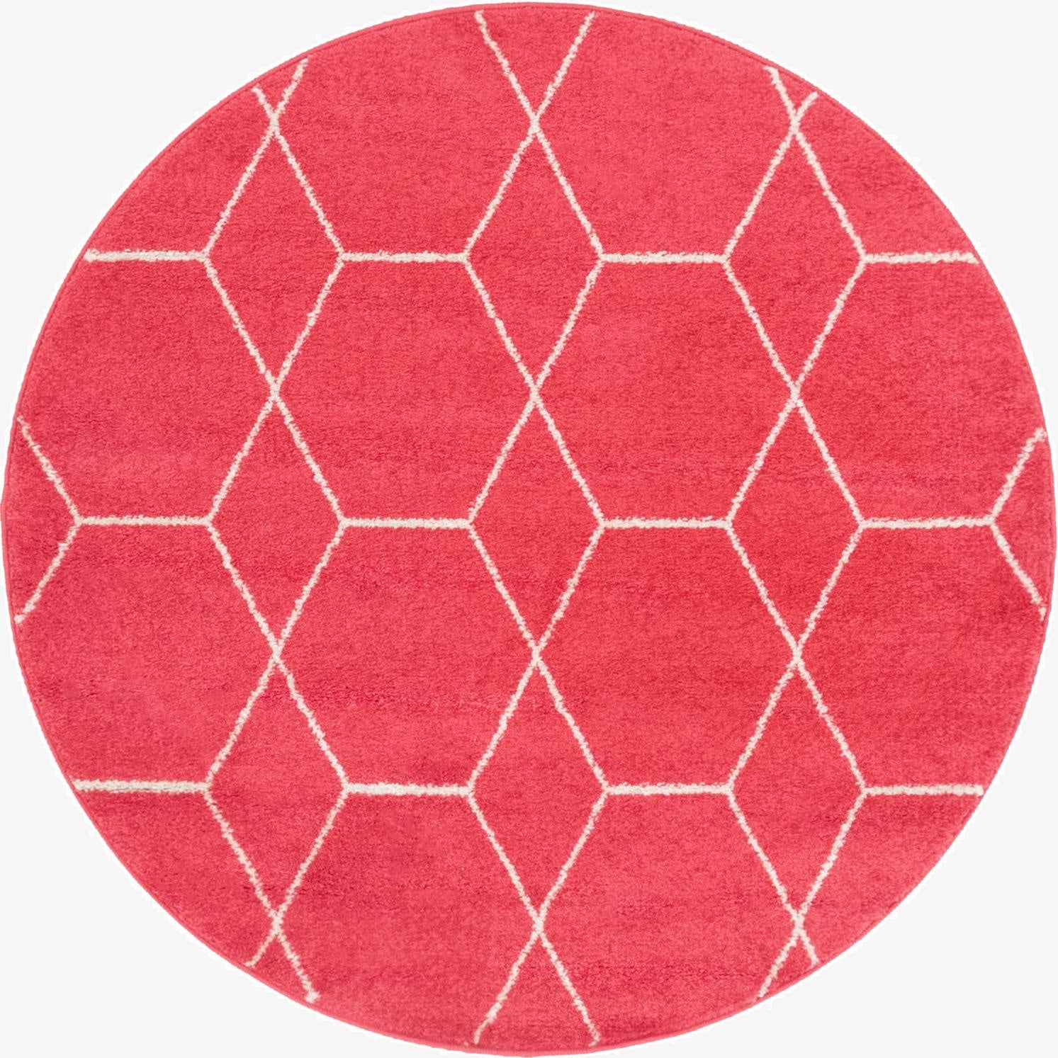  4' x 4' Lattice Frieze Round Rug