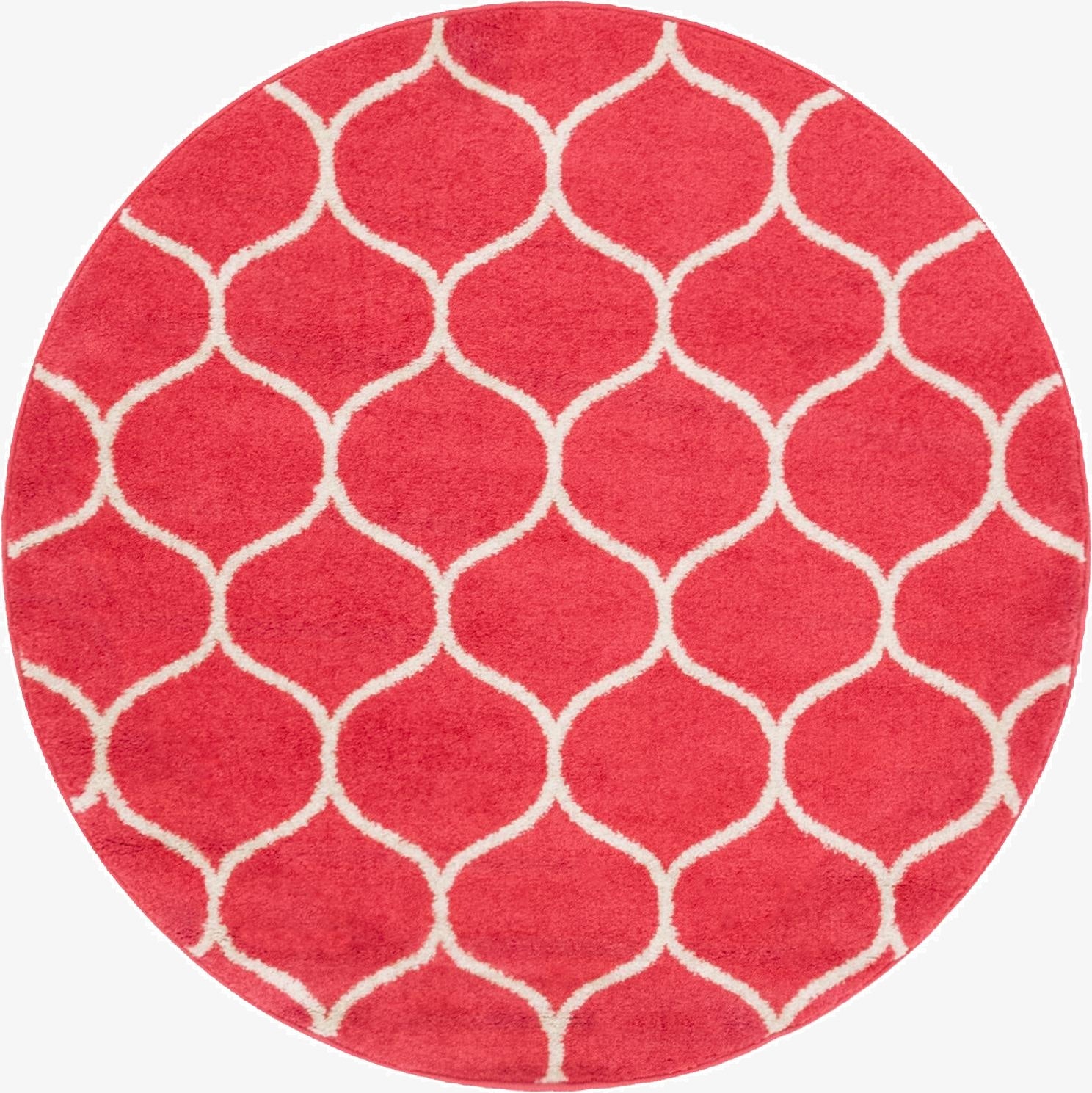  4' x 4' Lattice Frieze Round Rug