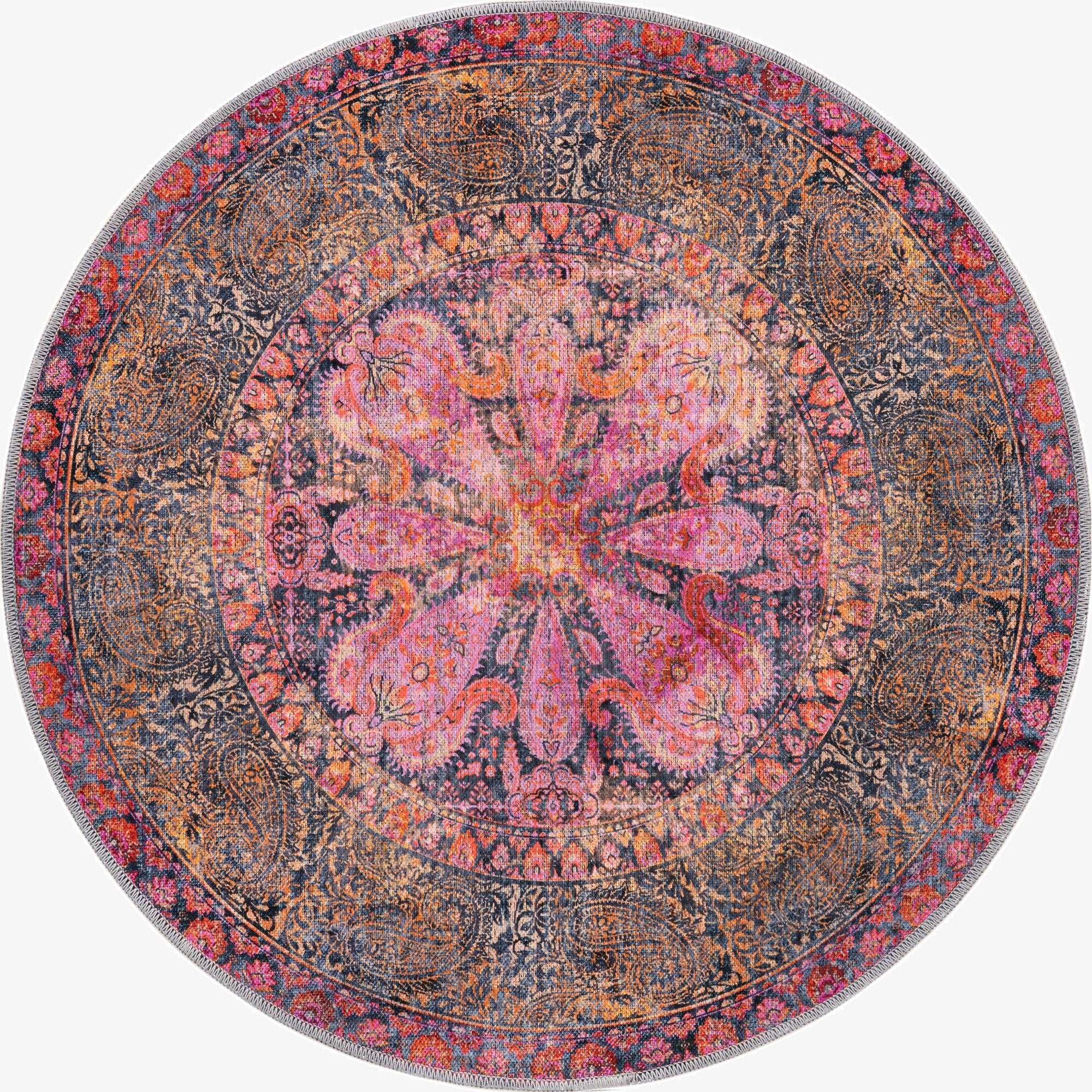  4' x 4'  Washable Mangata Round Rug