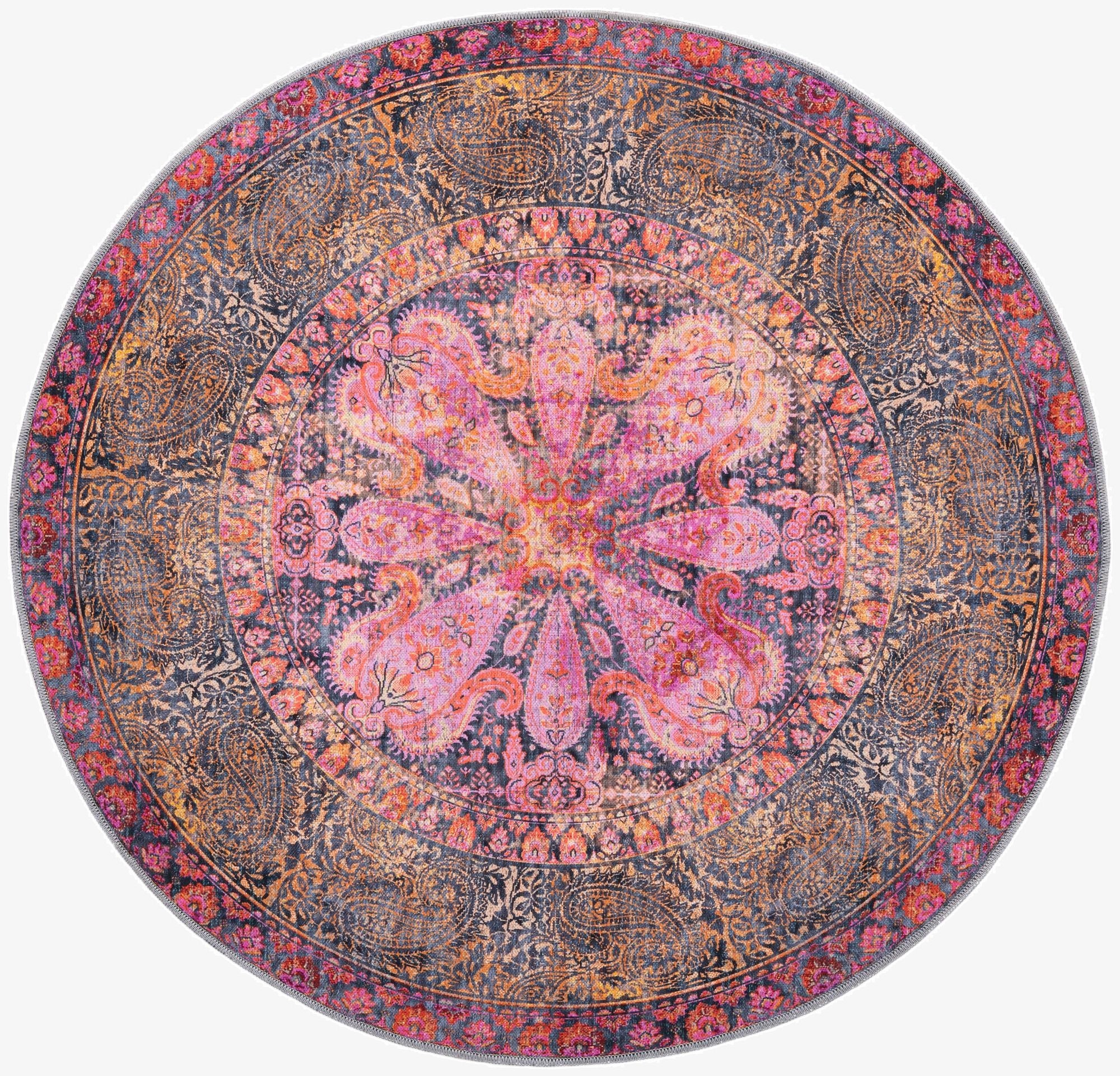  5' 3 x 5' 3  Washable Mangata Round Rug