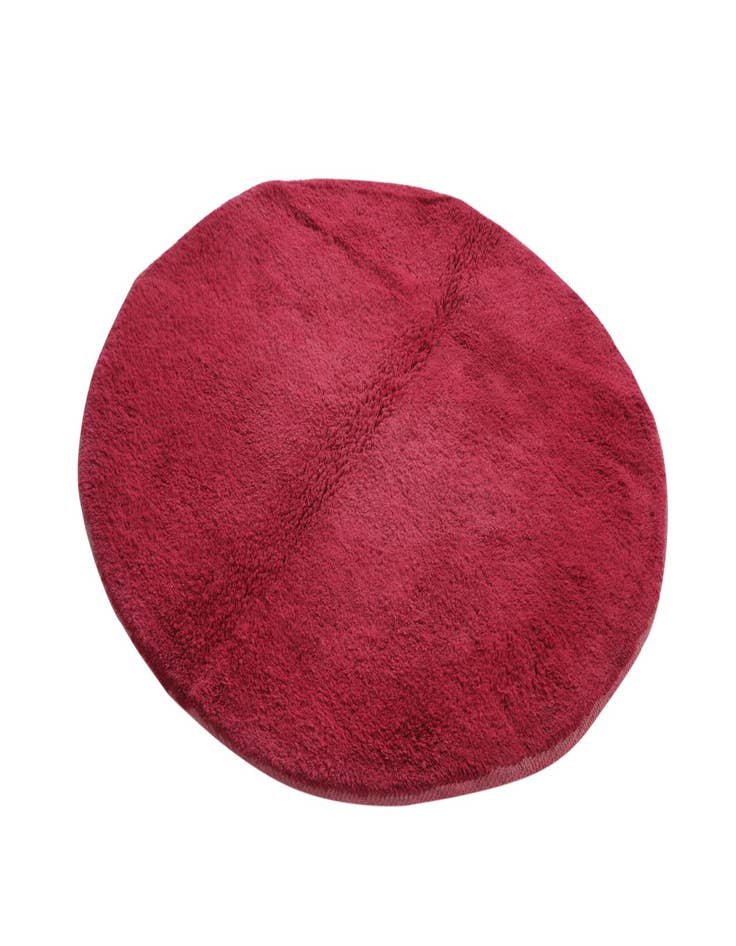 Detail image of  4' 8 x 5'  Hand Knotted Moroccan Wool Round Rug