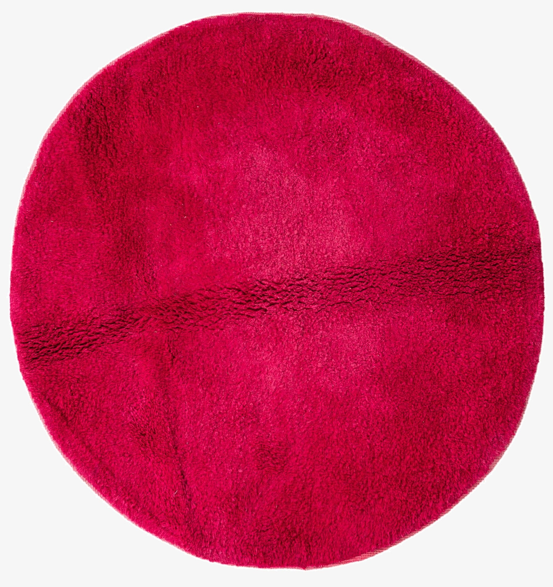  4' 8 x 5'  Hand Knotted Moroccan Wool Round Rug