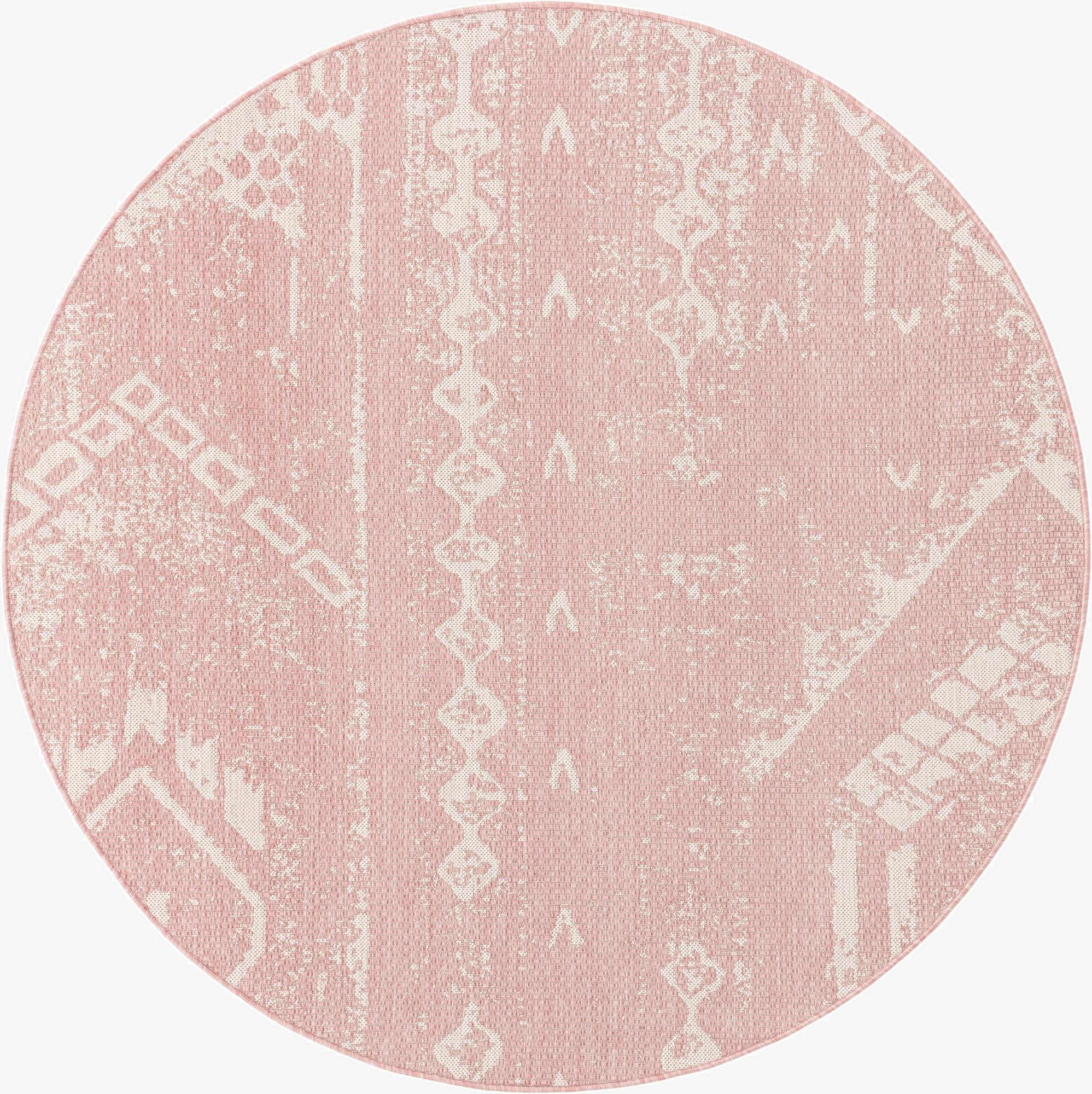  6' x 6'  Washable Bohemian Indoor / Outdoor Round Rug