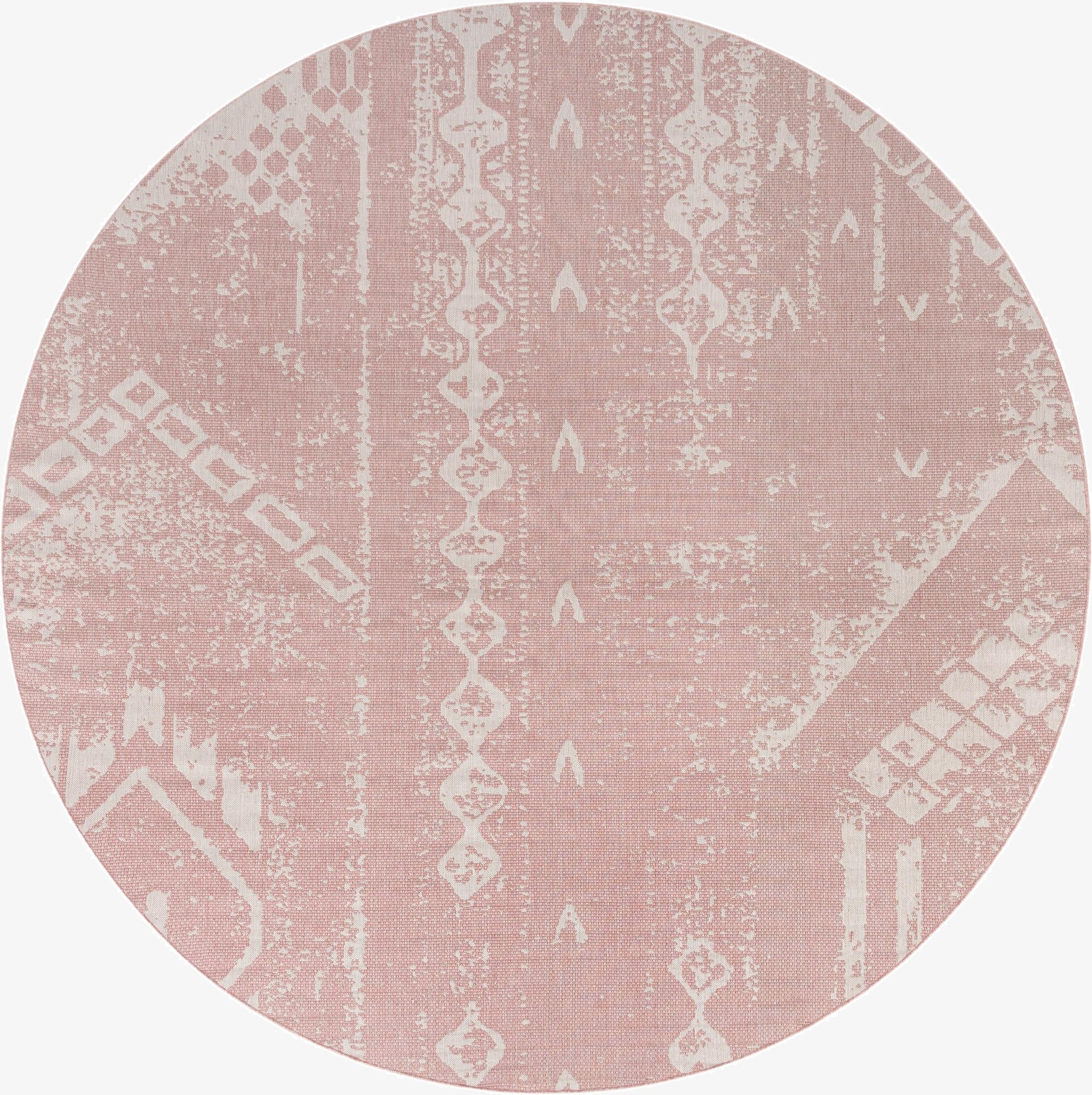  13' x 13'  Washable Bohemian Indoor / Outdoor Round Rug