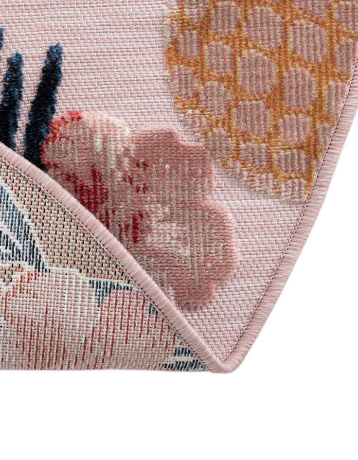 Detail image of  8' 2 x 8' 2  Washable Botanical Indoor / Outdoor Round Rug