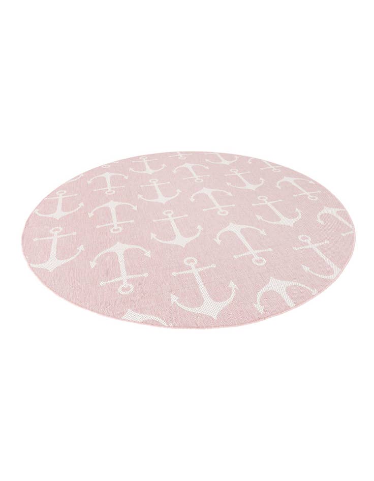 Detail image of  7' 10 x 7' 10  Washable Coastal Indoor / Outdoor Round Rug