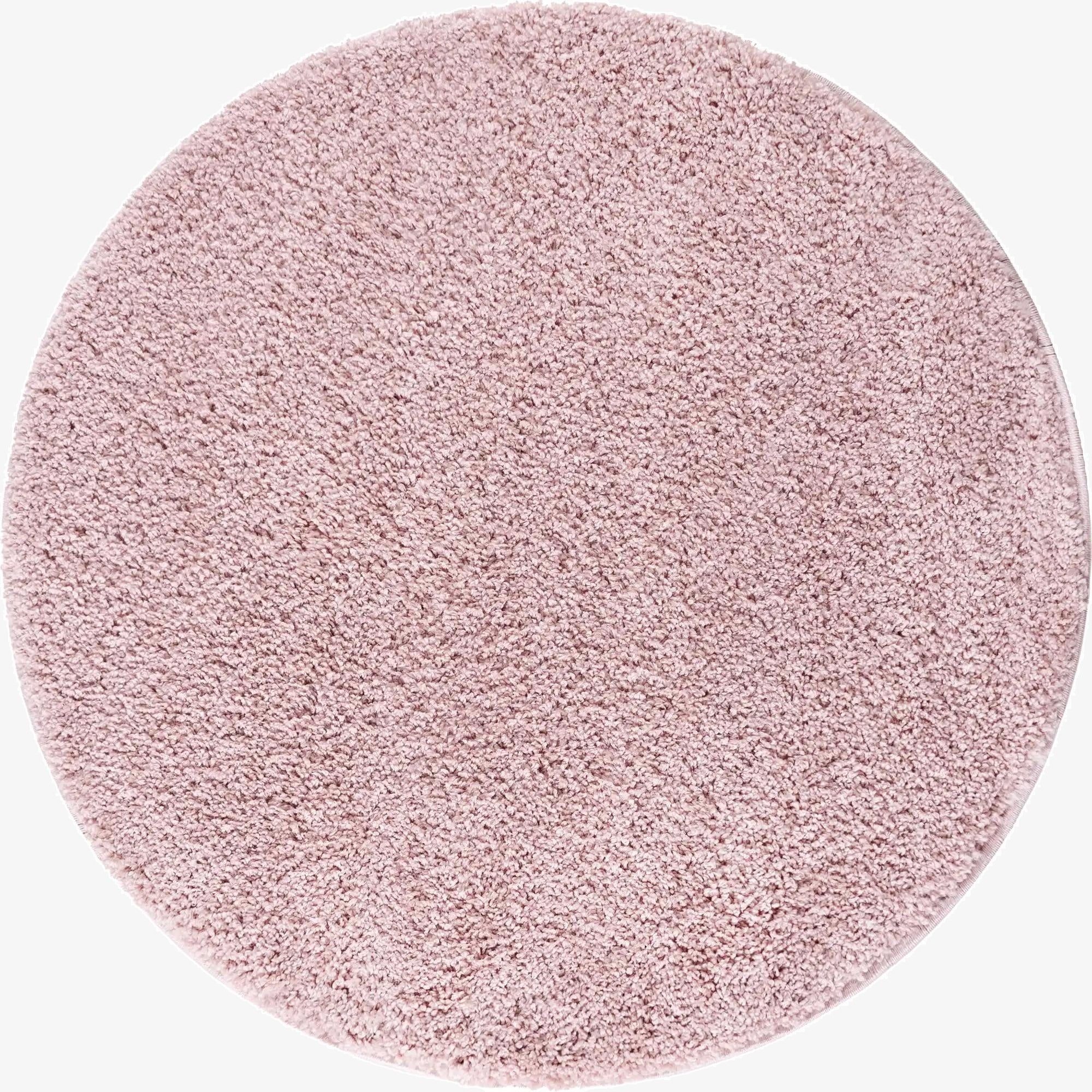  8' x 8' Soft Solid Shag Round Rug
