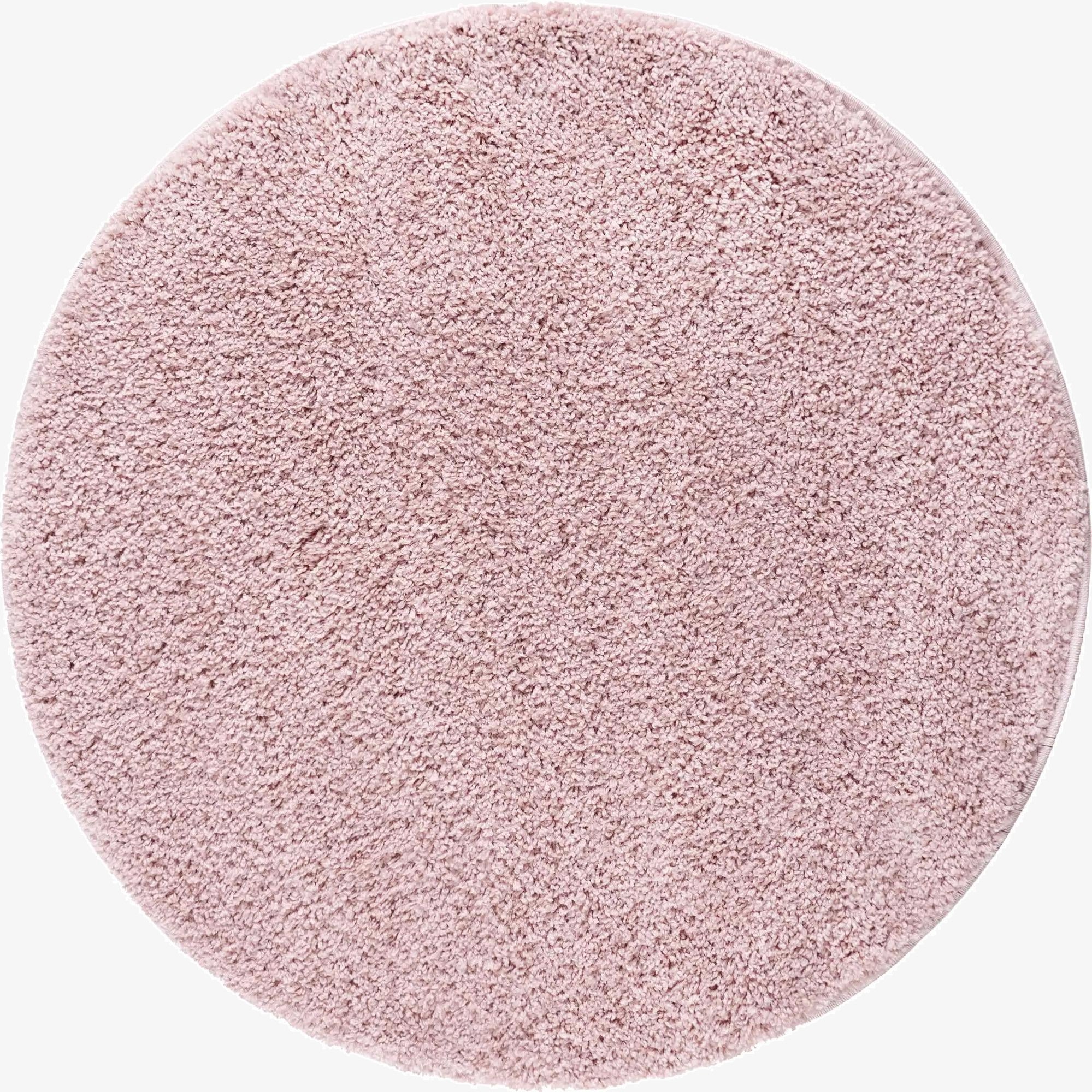  6' x 6' Soft Solid Shag Round Rug