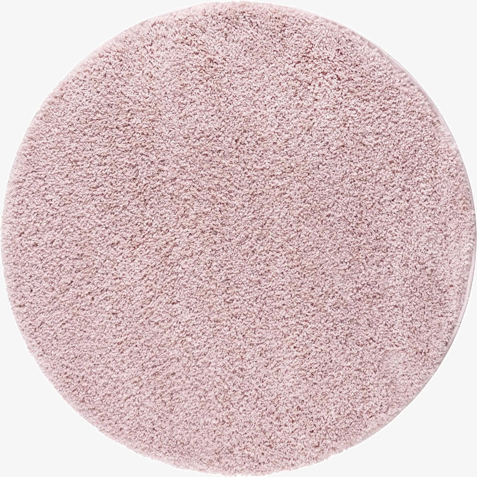  3' 3 x 3' 3 Soft Solid Shag Round Rug