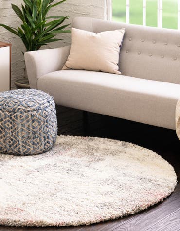  6' x 6' Soft Touch Shag Round Rug