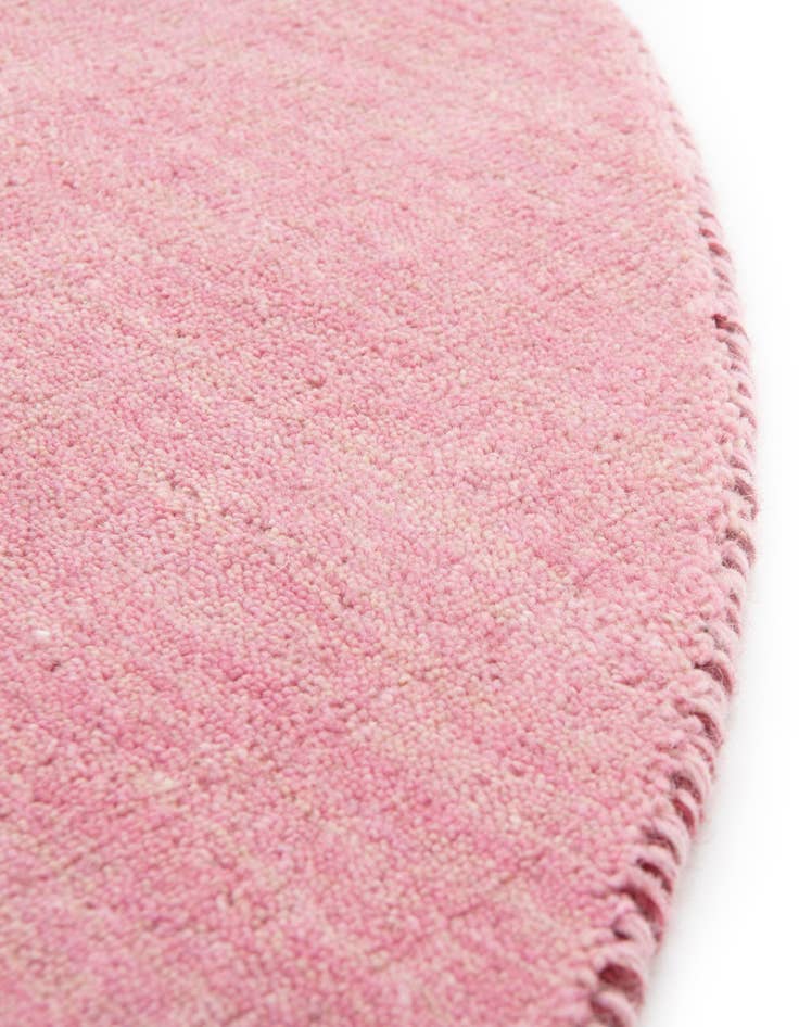 Detail image of  2' 4 x 2' 4  Hand Knotted Solid Gabbeh Wool Round Rug