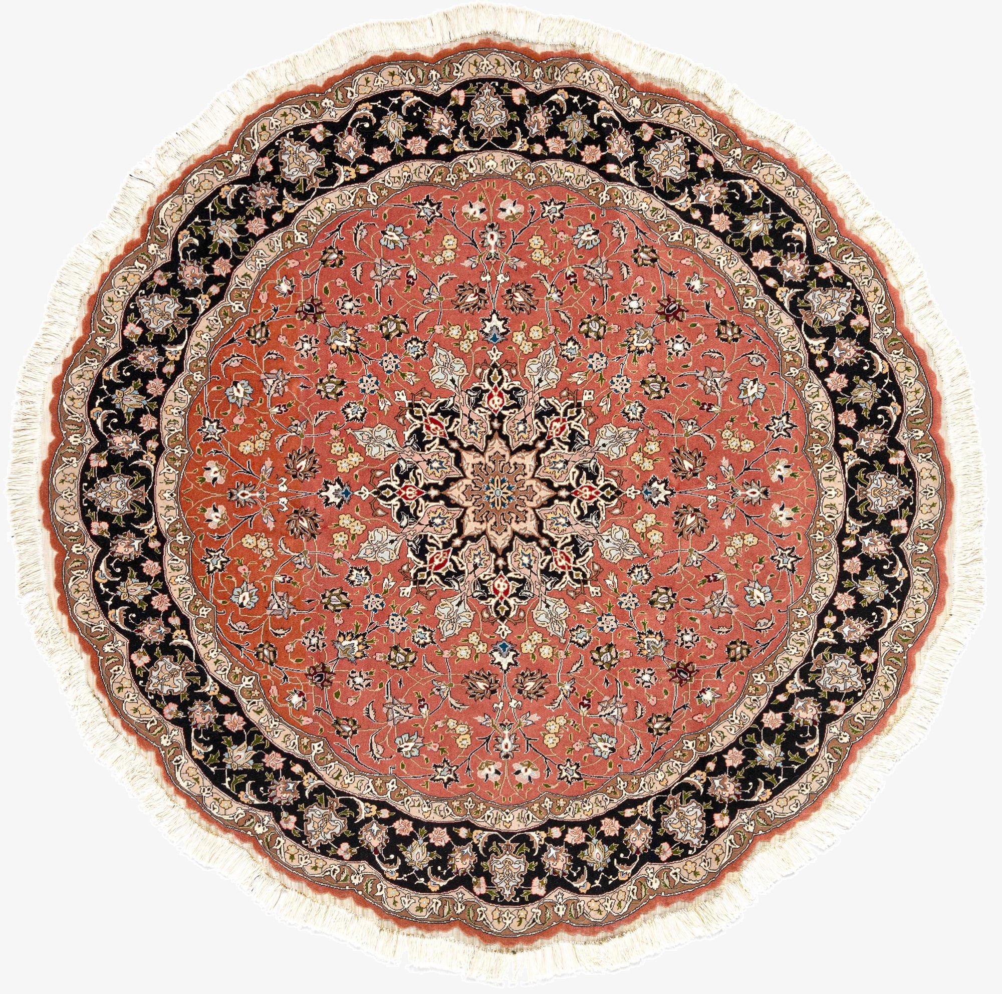  6' 11 x 6' 11 Tabriz Round Rug