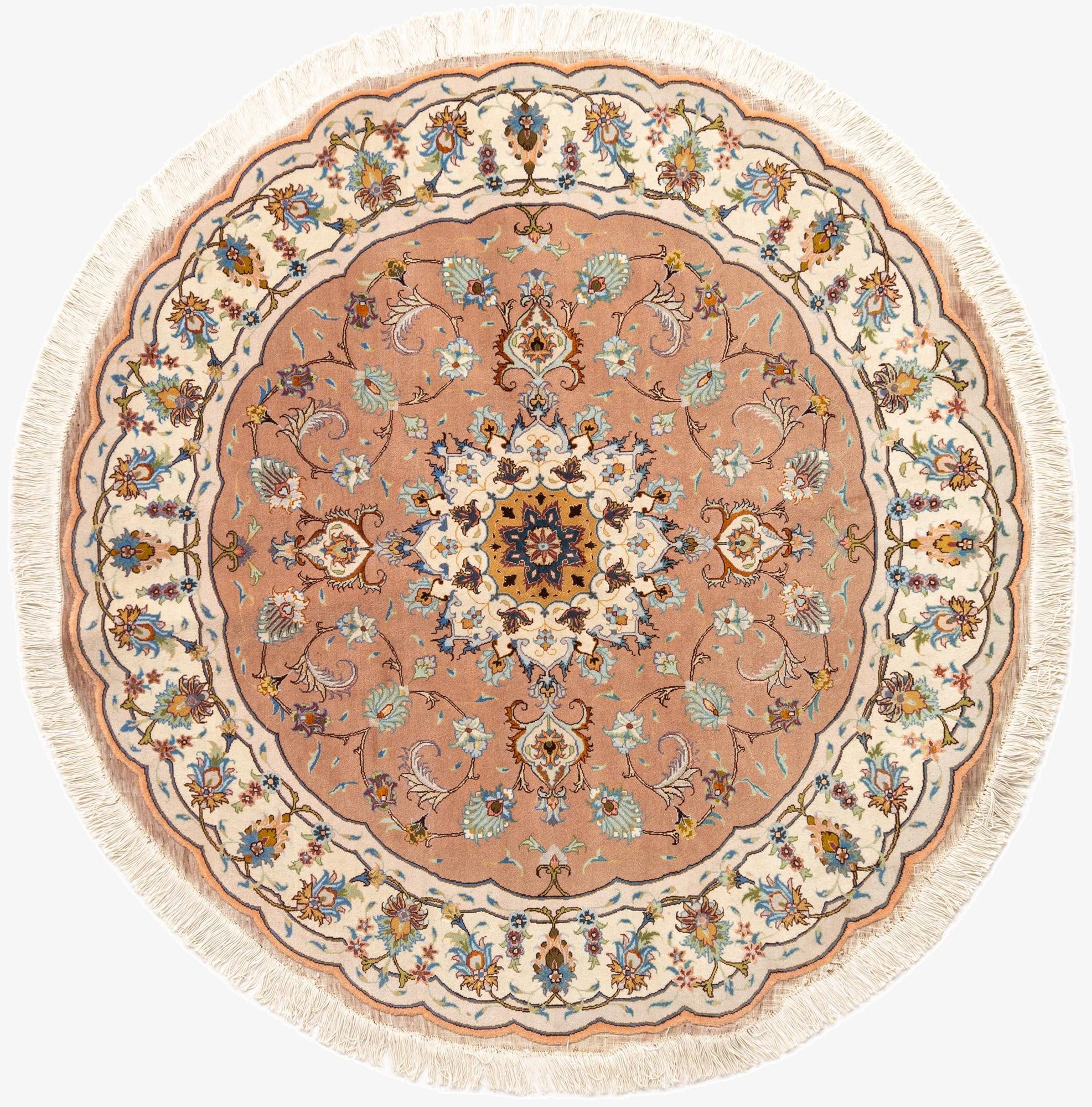  4' 10 x 4' 10 Tabriz Round Rug