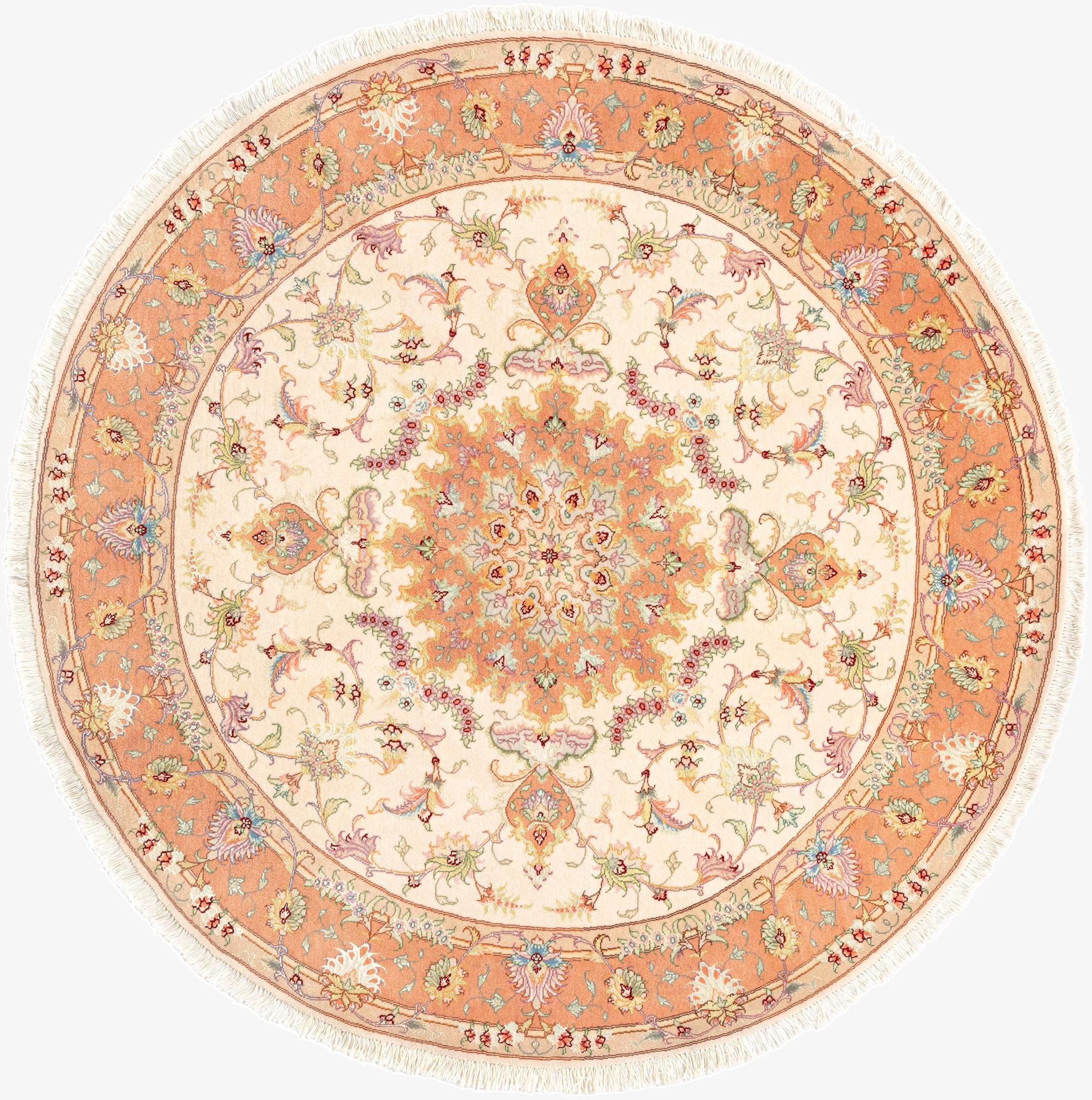  4' 11 x 4' 11 Tabriz Round Rug