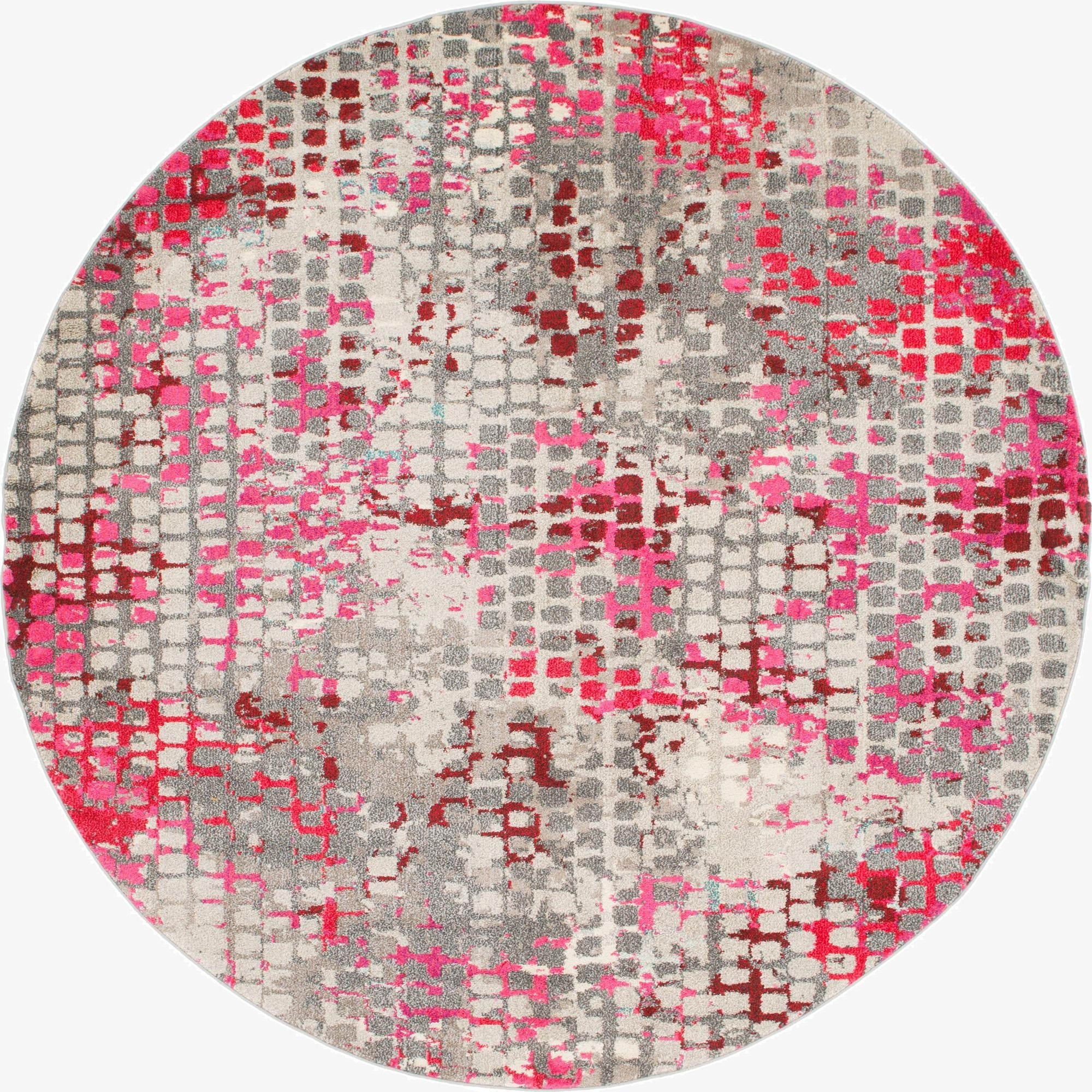  8' x 8'  Washable Theia Round Rug