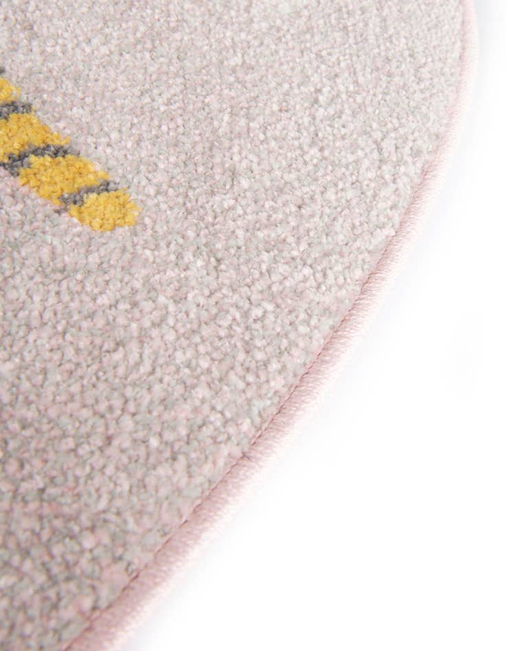 Detail image of  5' 3 x 5' 3 Unicorn Whimsy Kids Round Rug