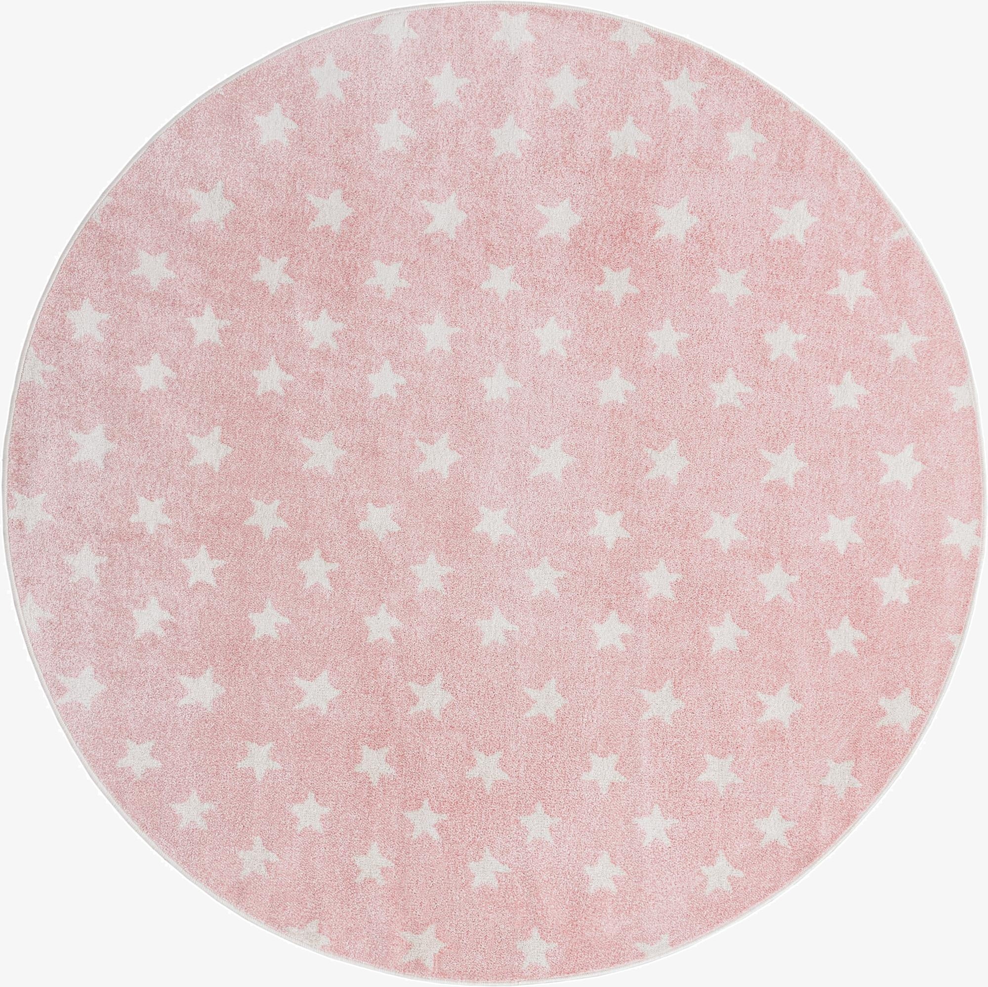  7' 10 x 7' 10 Stars Whimsy Kids Round Rug