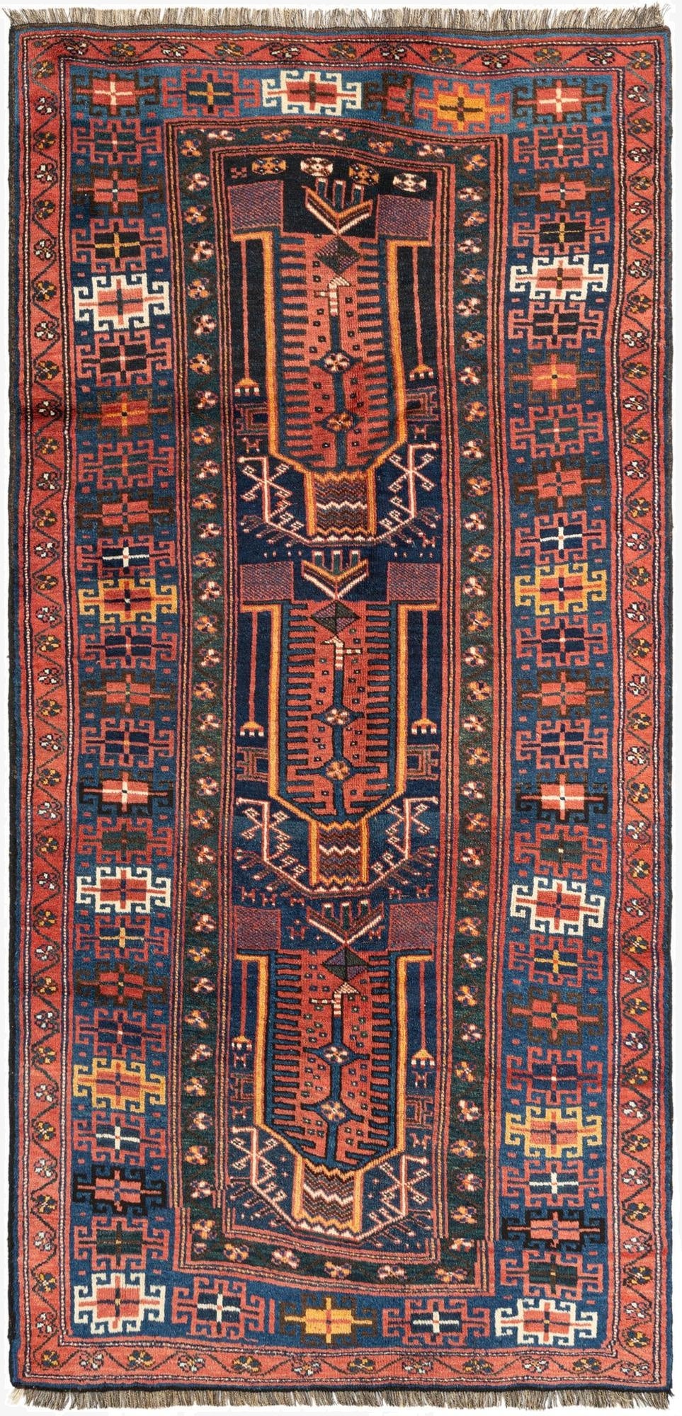  4' 7 x 9' 7 Afshar Wool Runner Rug