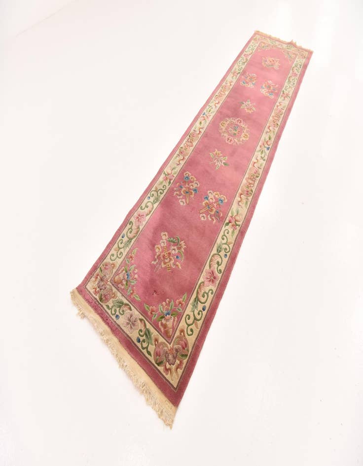 Detail image of 2' 10 x 11' 5 Hand Knotted Antique Finish Wool Runner Rug