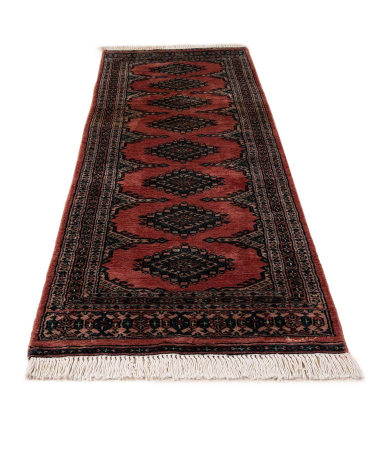 Detail image of  2' 1 x 6' 5  Hand Knotted Bokhara Oriental Wool Runner Rug