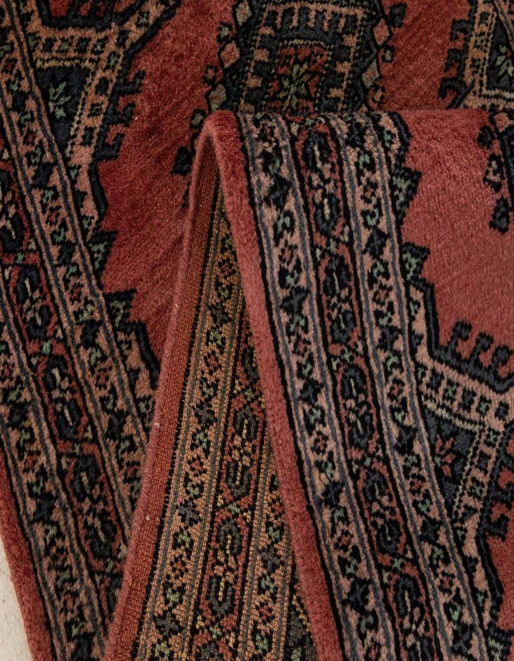 Detail image of  2' 1 x 6' 5  Hand Knotted Bokhara Oriental Wool Runner Rug