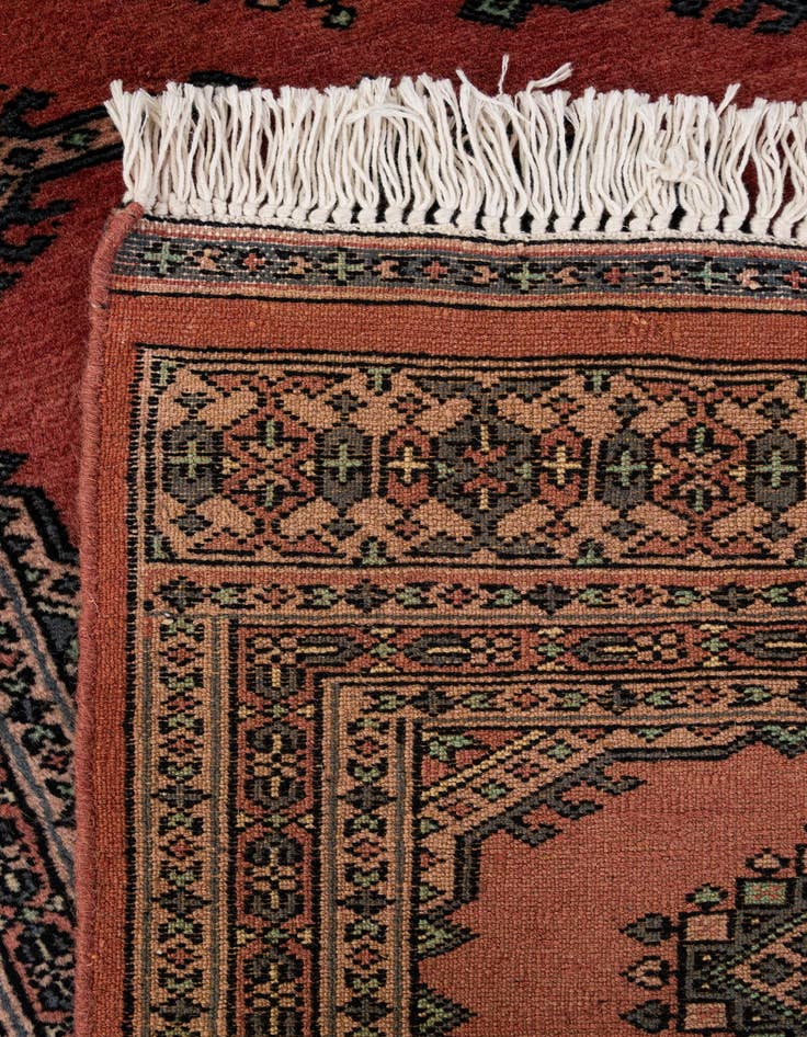 Detail image of  2' 1 x 6' 5  Hand Knotted Bokhara Oriental Wool Runner Rug