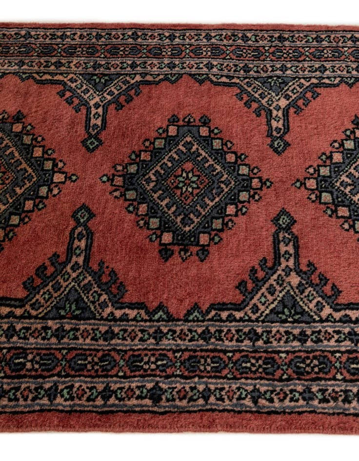 Detail image of  2' 1 x 6' 5  Hand Knotted Bokhara Oriental Wool Runner Rug