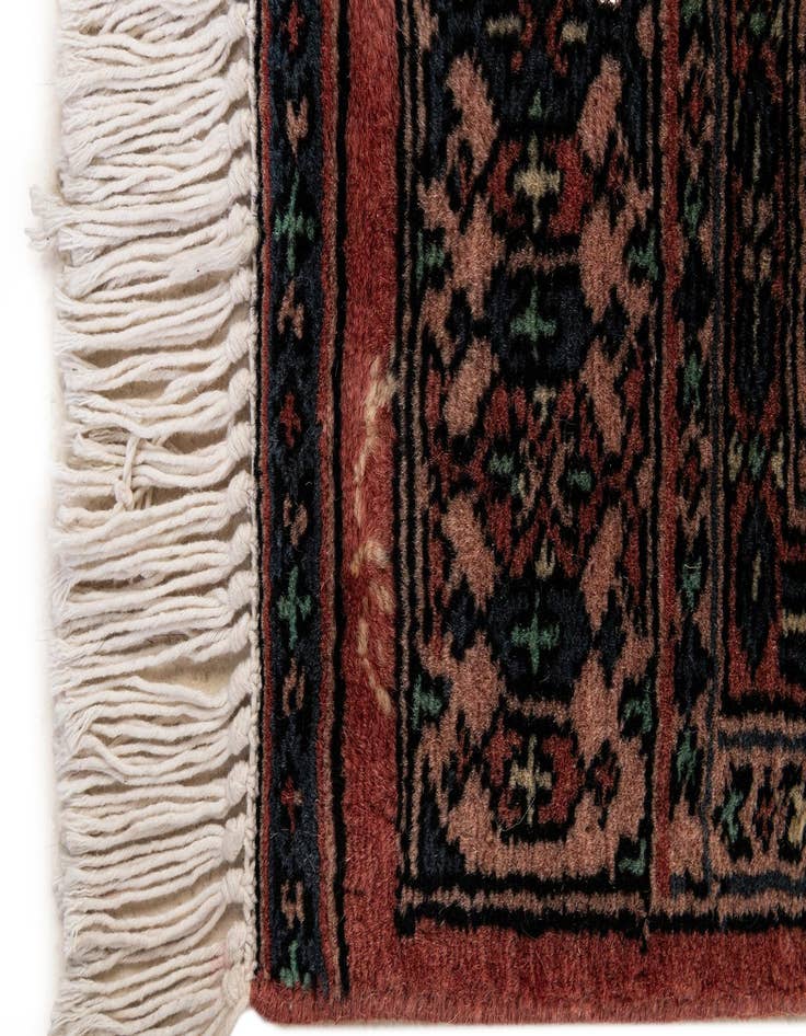 Detail image of  2' 1 x 6' 5  Hand Knotted Bokhara Oriental Wool Runner Rug
