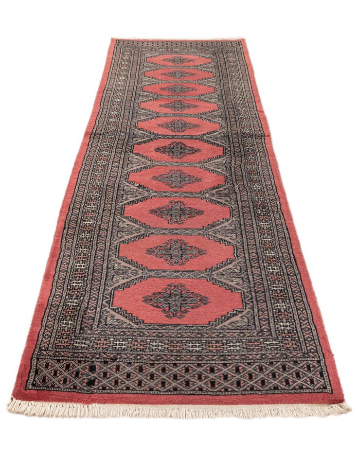 Detail image of  2' 6 x 8' 1  Hand Knotted Bokhara Oriental Wool Runner Rug