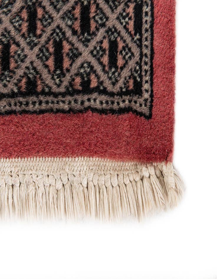 Detail image of  2' 6 x 8' 1  Hand Knotted Bokhara Oriental Wool Runner Rug