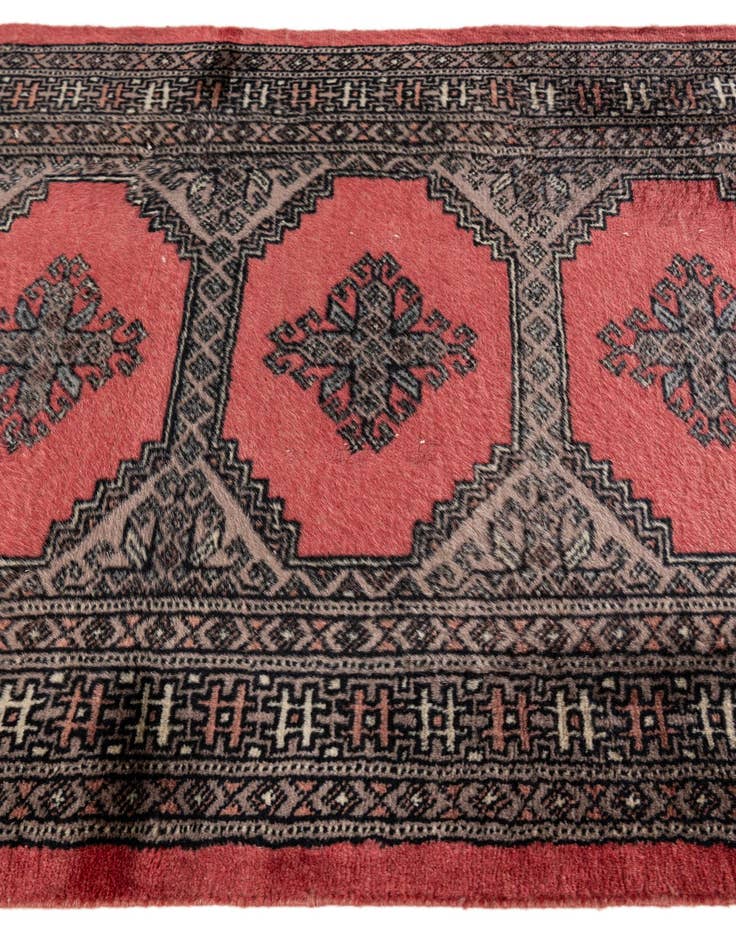 Detail image of  2' 6 x 8' 1  Hand Knotted Bokhara Oriental Wool Runner Rug