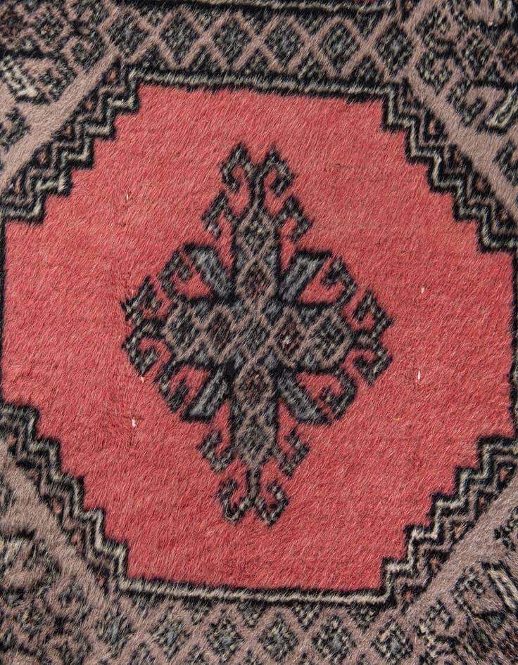 Detail image of  2' 6 x 8' 1  Hand Knotted Bokhara Oriental Wool Runner Rug