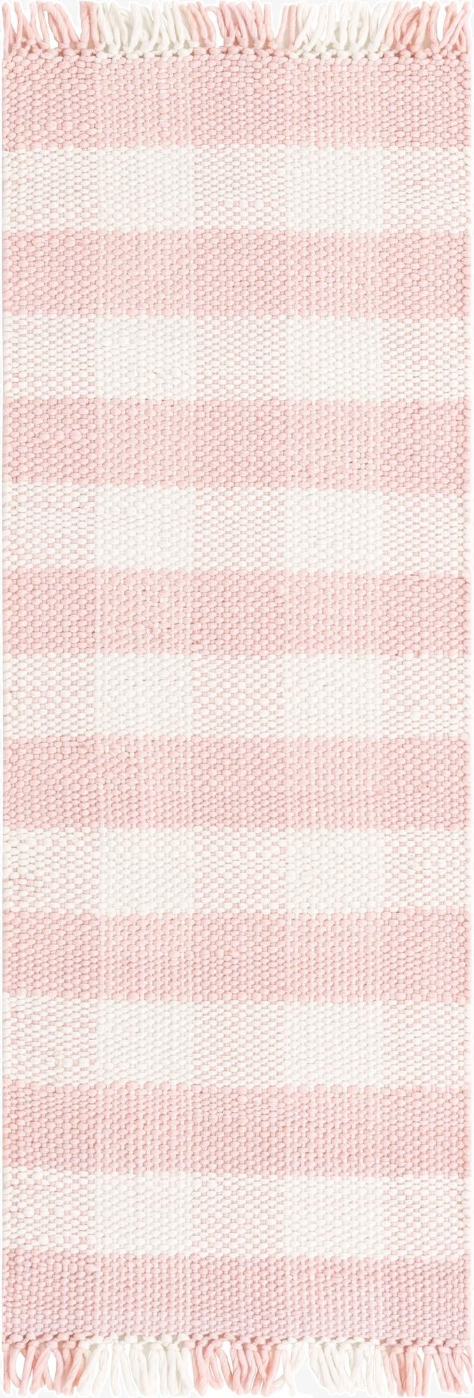 Primary image  2' x 6' Eco Plaid   Washable Indoor / Outdoor Runner Rug