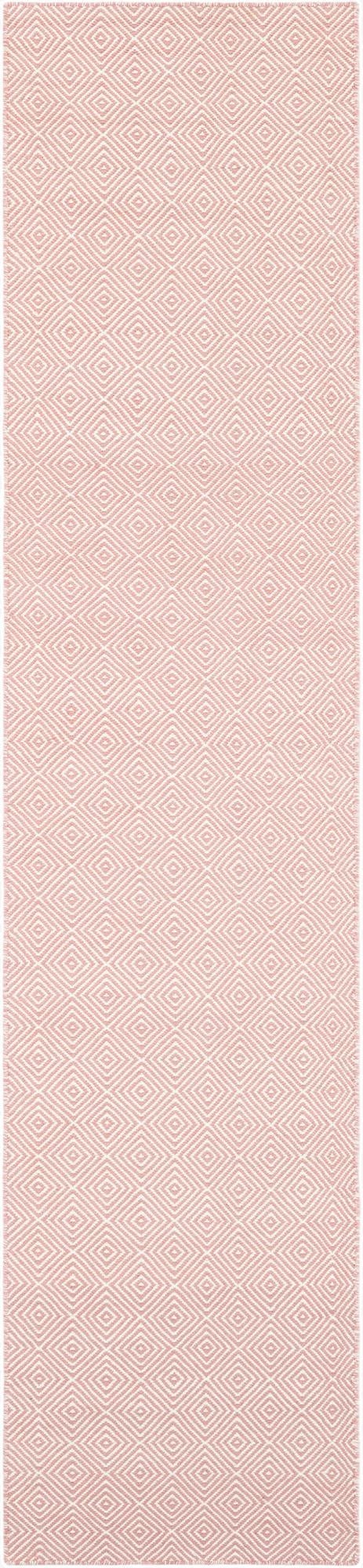  2' 7 x 12'  Hand Woven Geo Trellis Flatweave Runner Rug