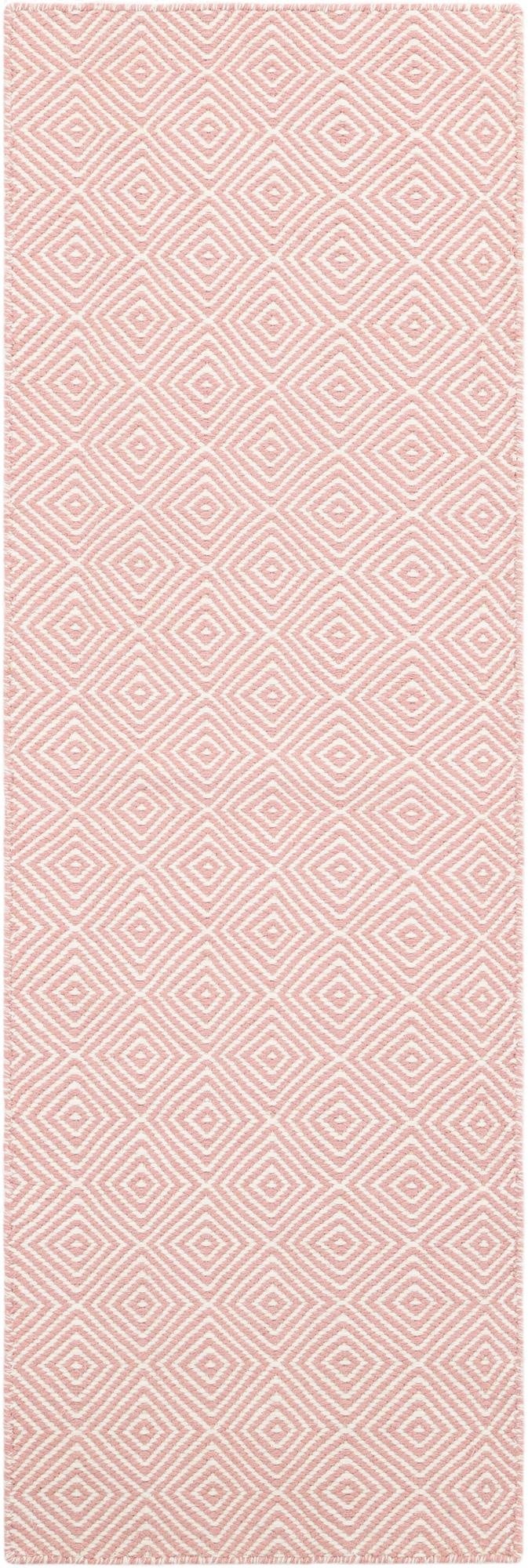  2' x 6' 1  Hand Woven Geo Trellis Flatweave Runner Rug