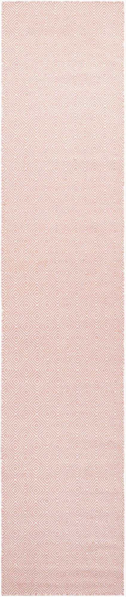  2' 7 x 14' 1  Hand Woven Geo Trellis Flatweave Runner Rug