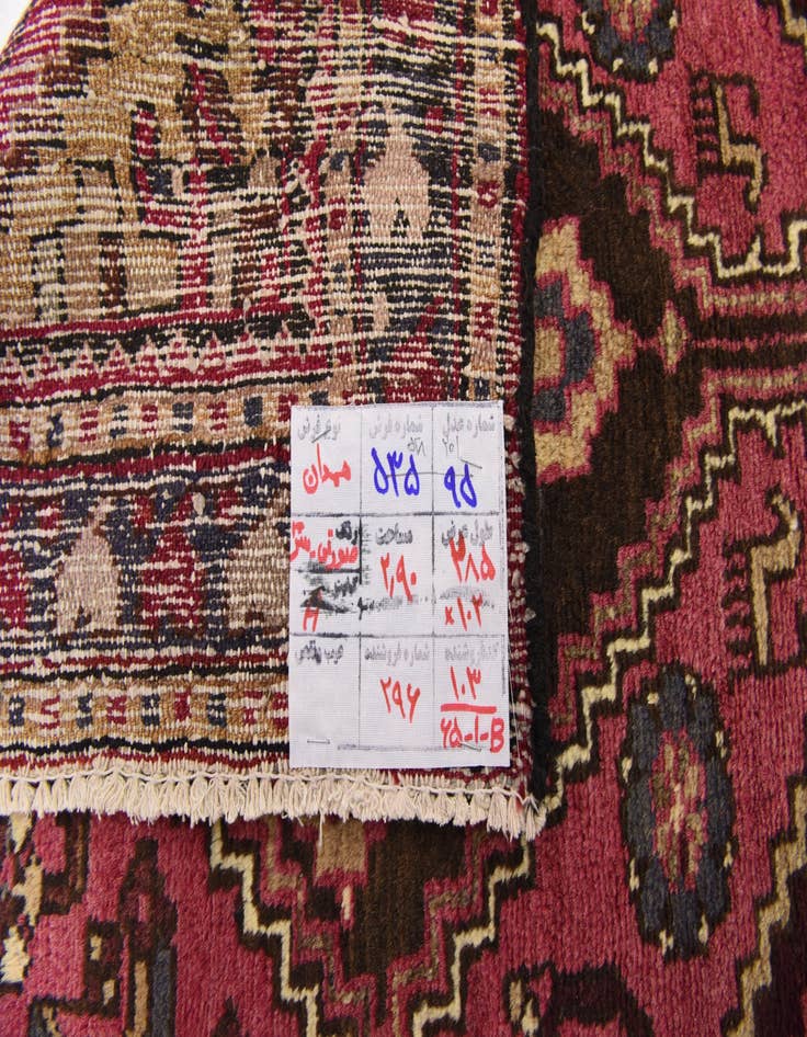 Detail image of  3' 3 x 9' 7  Hand Knotted Hamedan Persian Wool Runner Rug