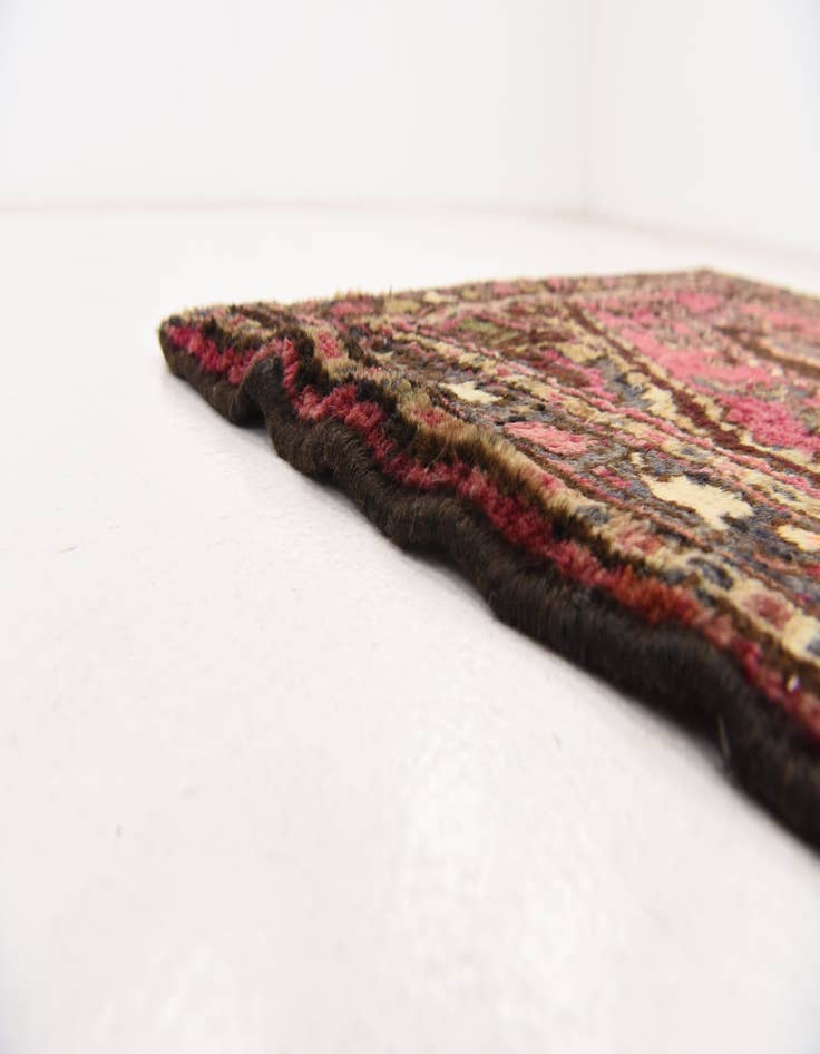 Detail image of  3' 3 x 9' 7  Hand Knotted Hamedan Persian Wool Runner Rug