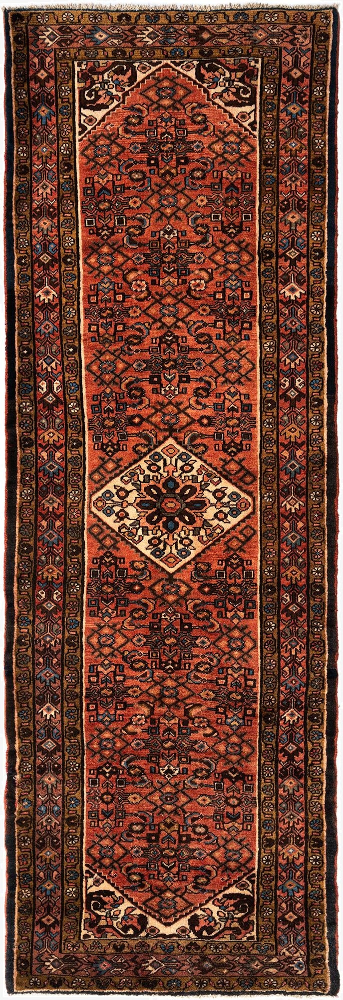  3' 10 x 11' 3 Hamedan Wool Runner Rug