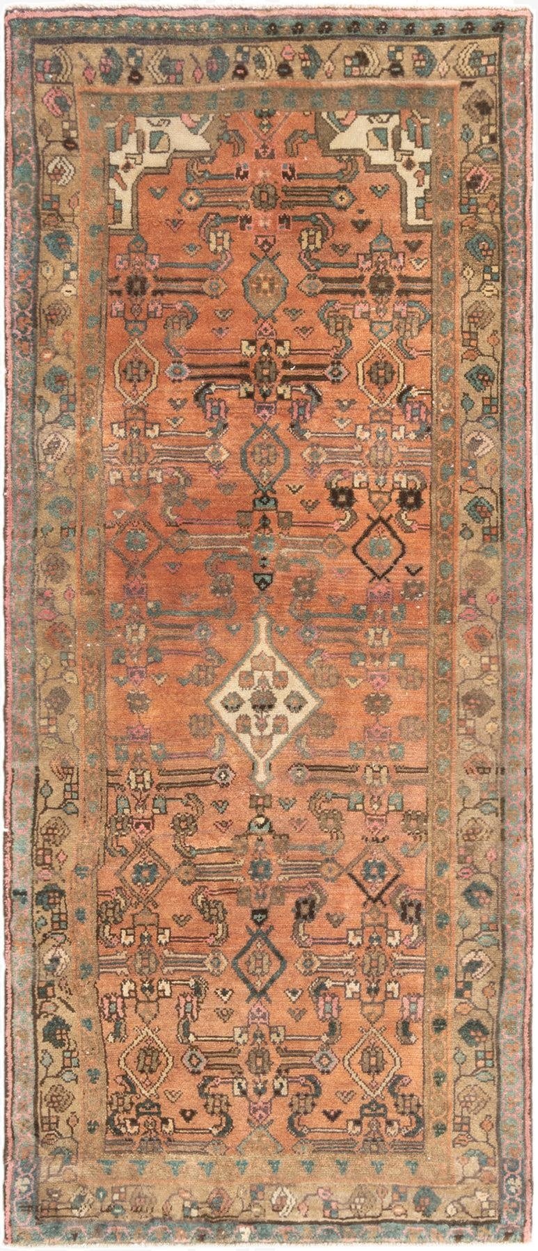  3' 3 x 7' 8 Hamedan Runner Rug