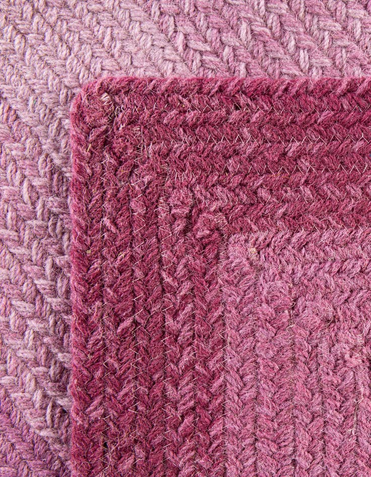 Detail image of  2' 7 x 8' Hand Braided Wool Runner Rug