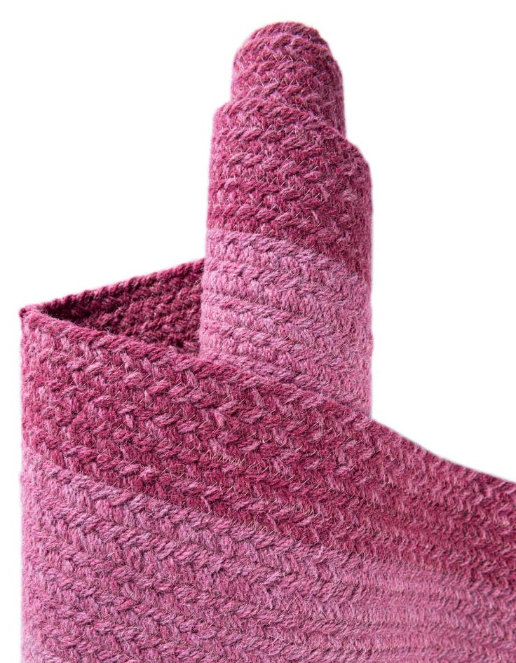 Detail image of  2' 7 x 8' Hand Braided Wool Runner Rug