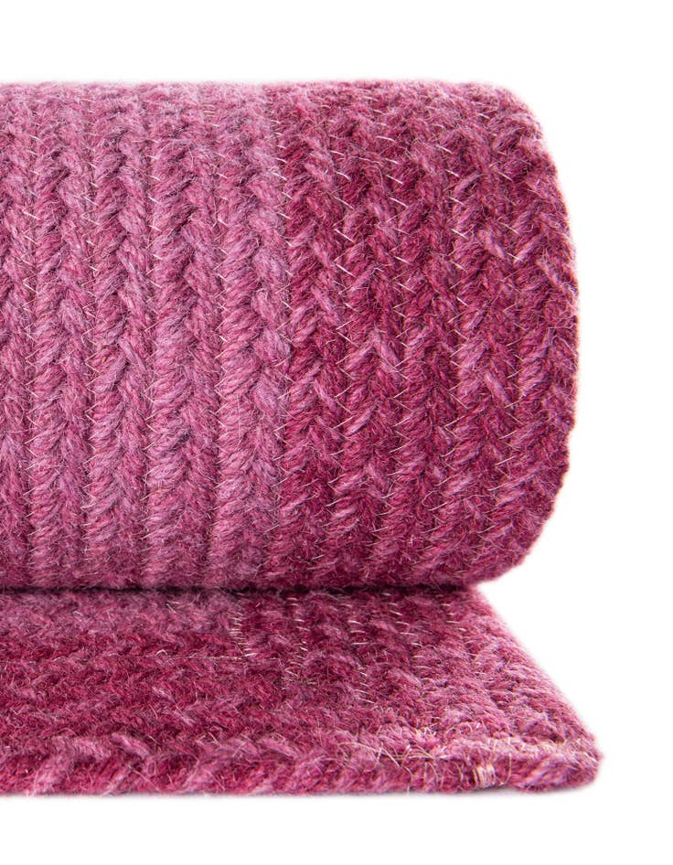 Detail image of  2' 7 x 8' Hand Braided Wool Runner Rug